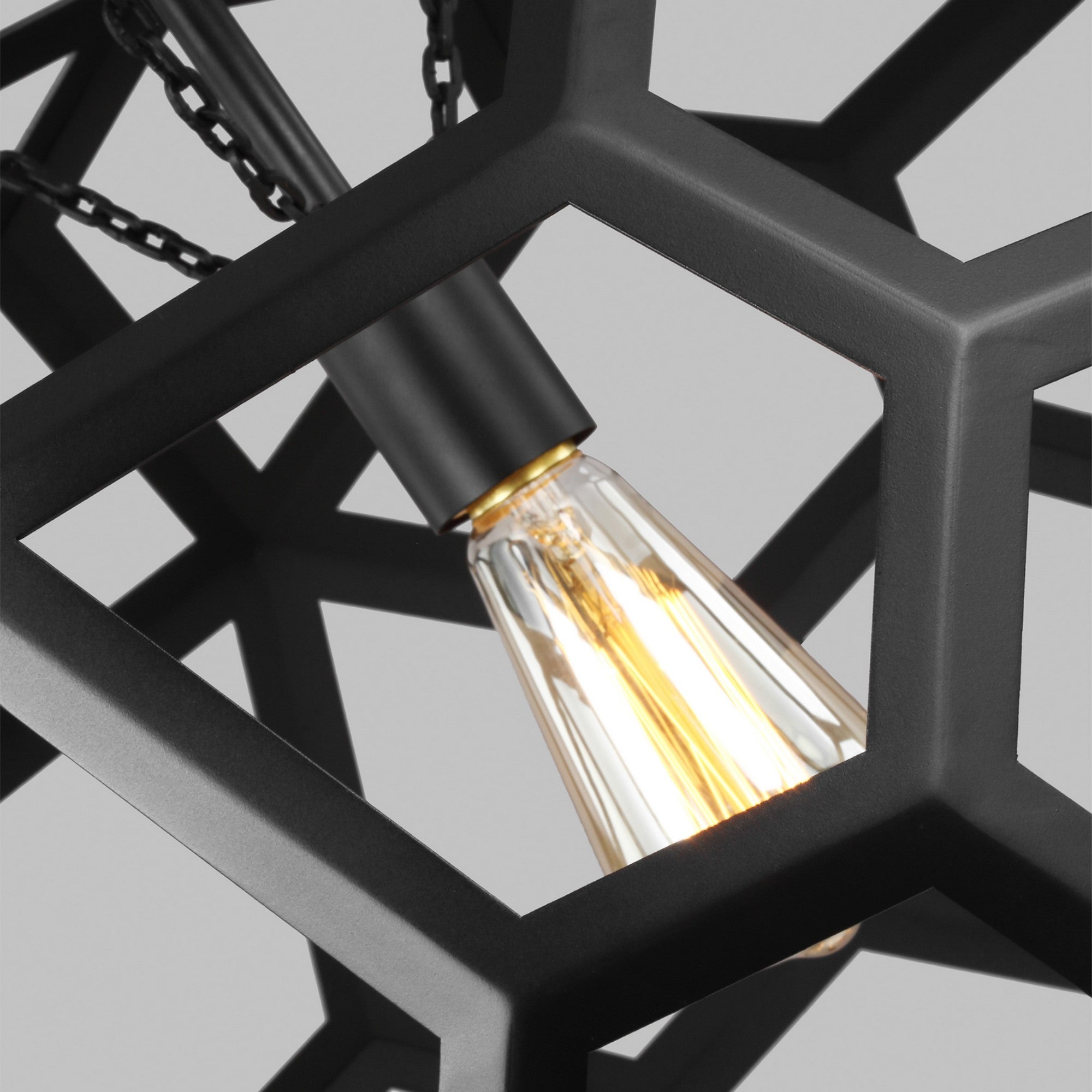 Feccetta 21" Large Pendant, Midnight Black Finish - Bees Lighting