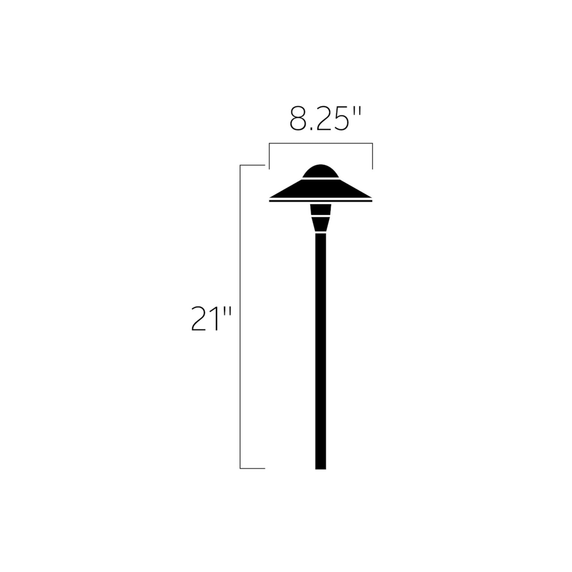 LED Retrofit 8" Dome Path Light, Centennial Brass - Bees Lighting