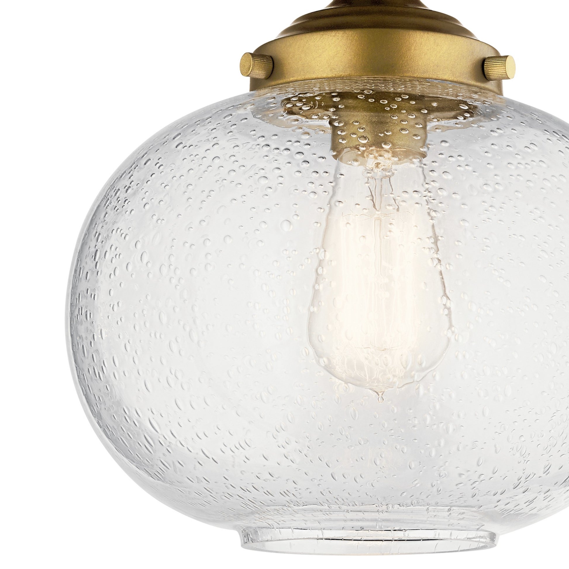 Avery 10" Semi-Flush Mount, Natural Brass Finish - Bees Lighting