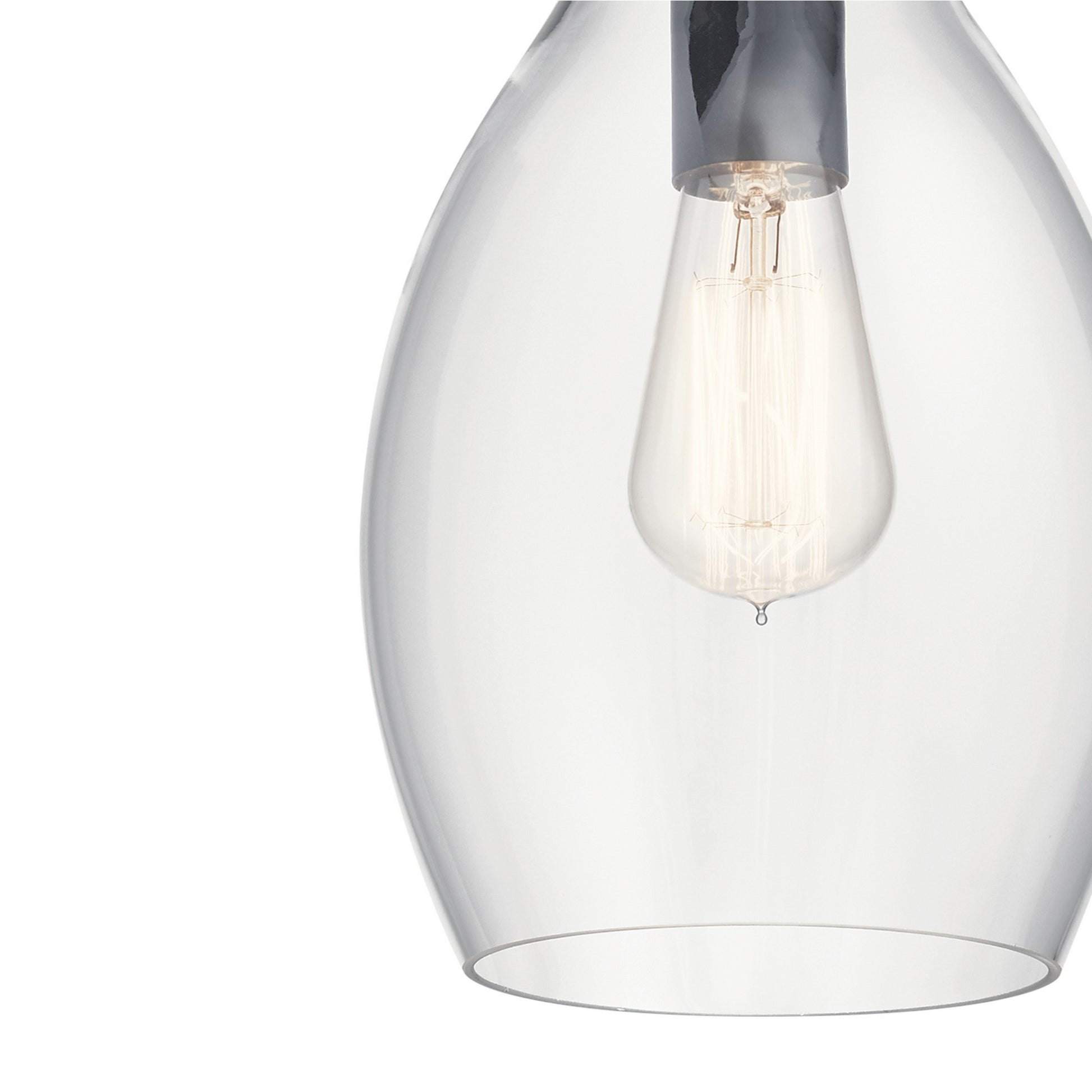 Everly 7" Pendant, Black Finish, Clear Glass - Bees Lighting
