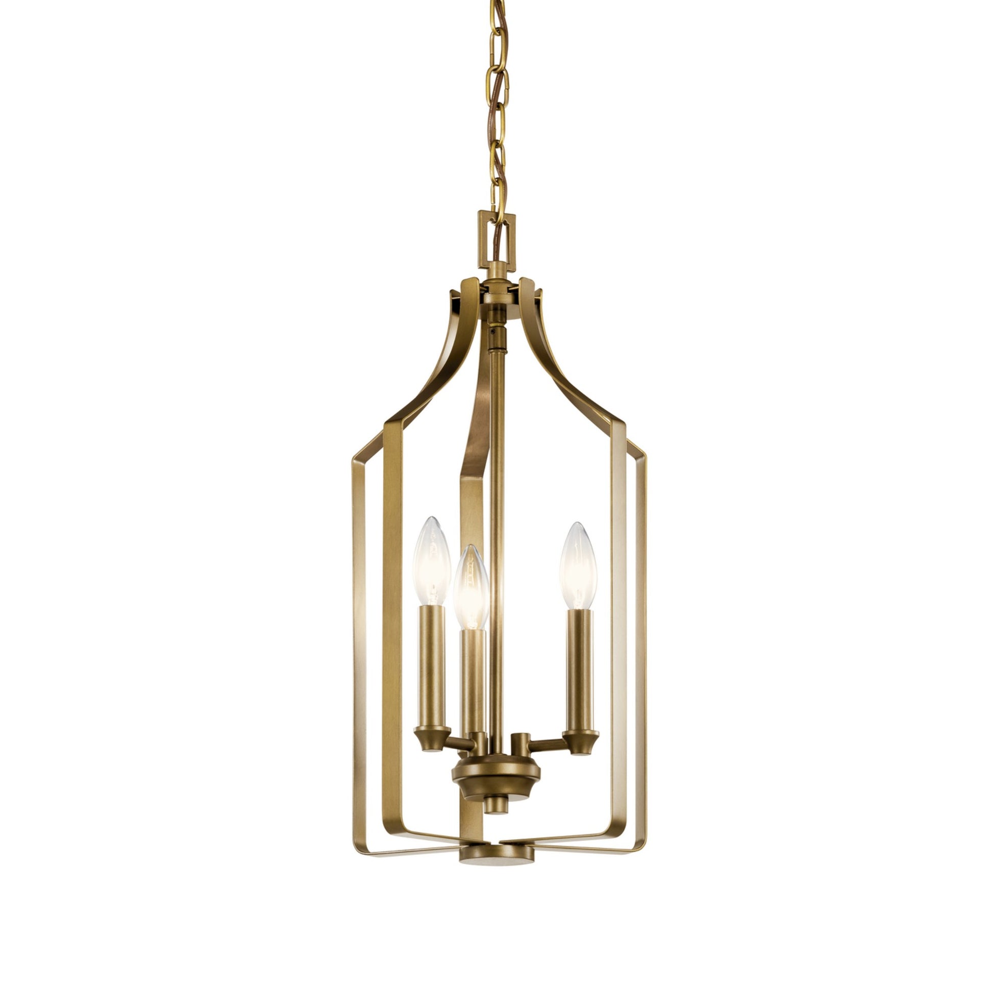 Morrigan 21" 3-Light Pendant, Natural Brass Finish - Bees Lighting