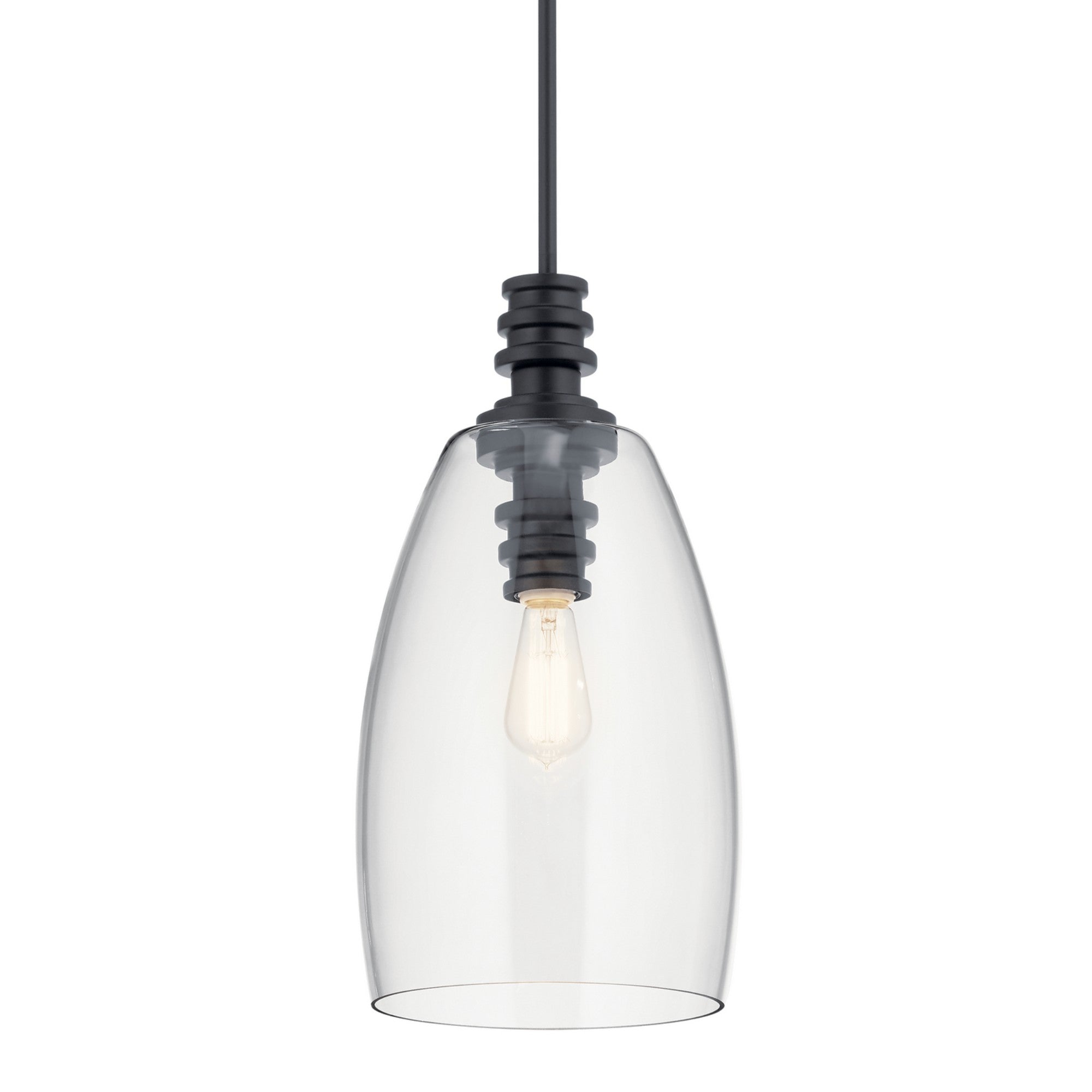 Lakum 10" Pendant, Black Finish - Bees Lighting