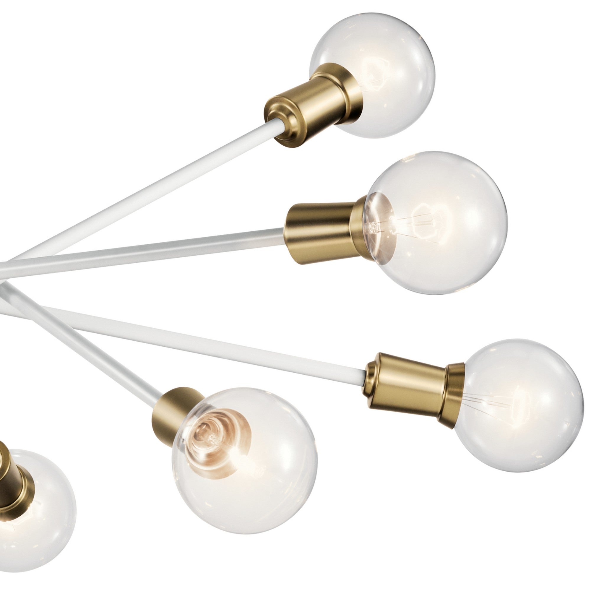 Armstrong 47" 10-Light Chandelier, White Finish - Bees Lighting