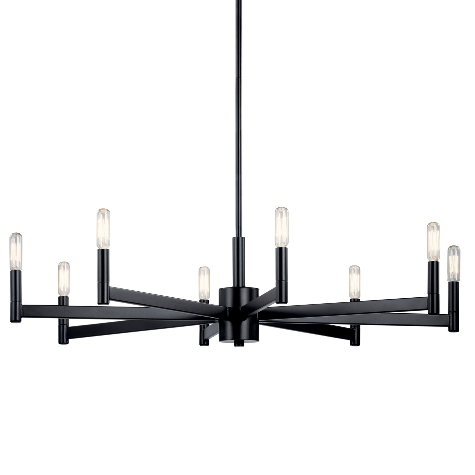 Erzo 36 in. 8 Lights Chandelier Black finish - Bees Lighting