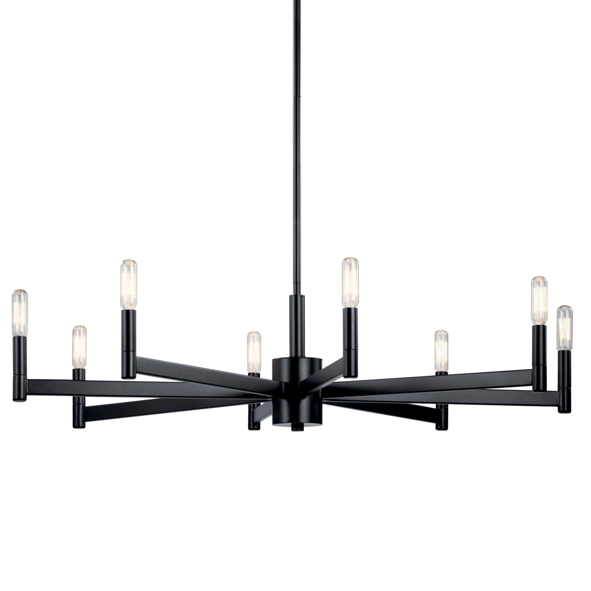 Erzo 36 in. 8 Lights Chandelier Black finish - Bees Lighting