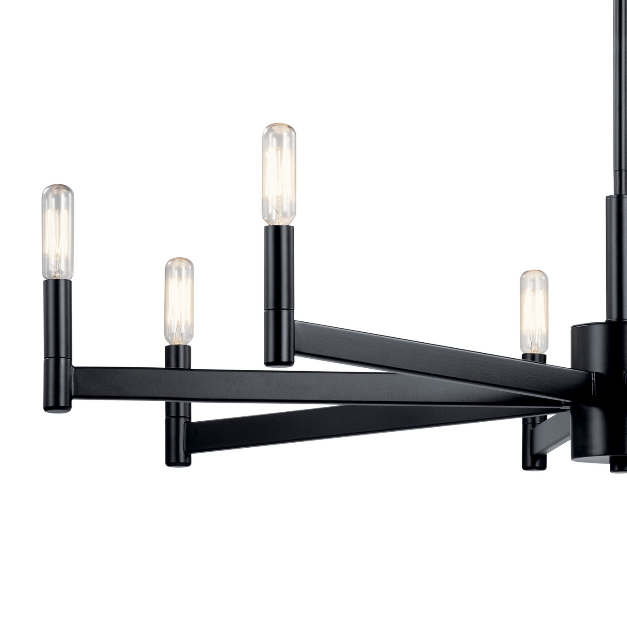 Erzo 36 in. 8 Lights Chandelier Black finish - Bees Lighting