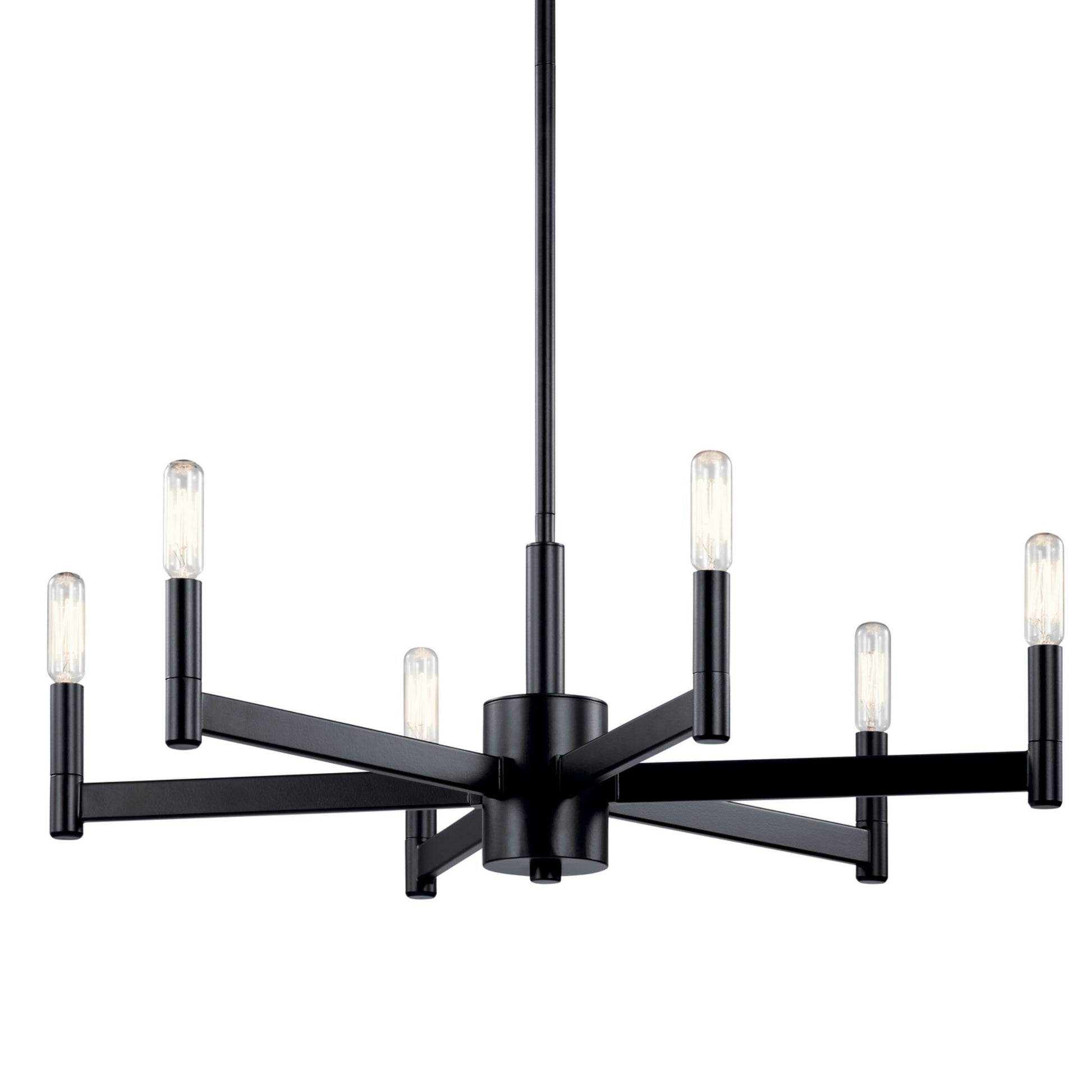 Erzo 26" 6-Light Chandelier, Black Finish - Bees Lighting