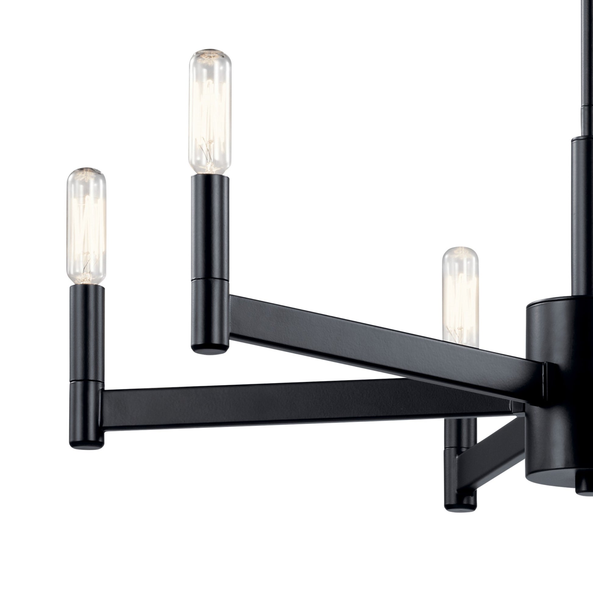 Erzo 26" 6-Light Chandelier, Black Finish - Bees Lighting