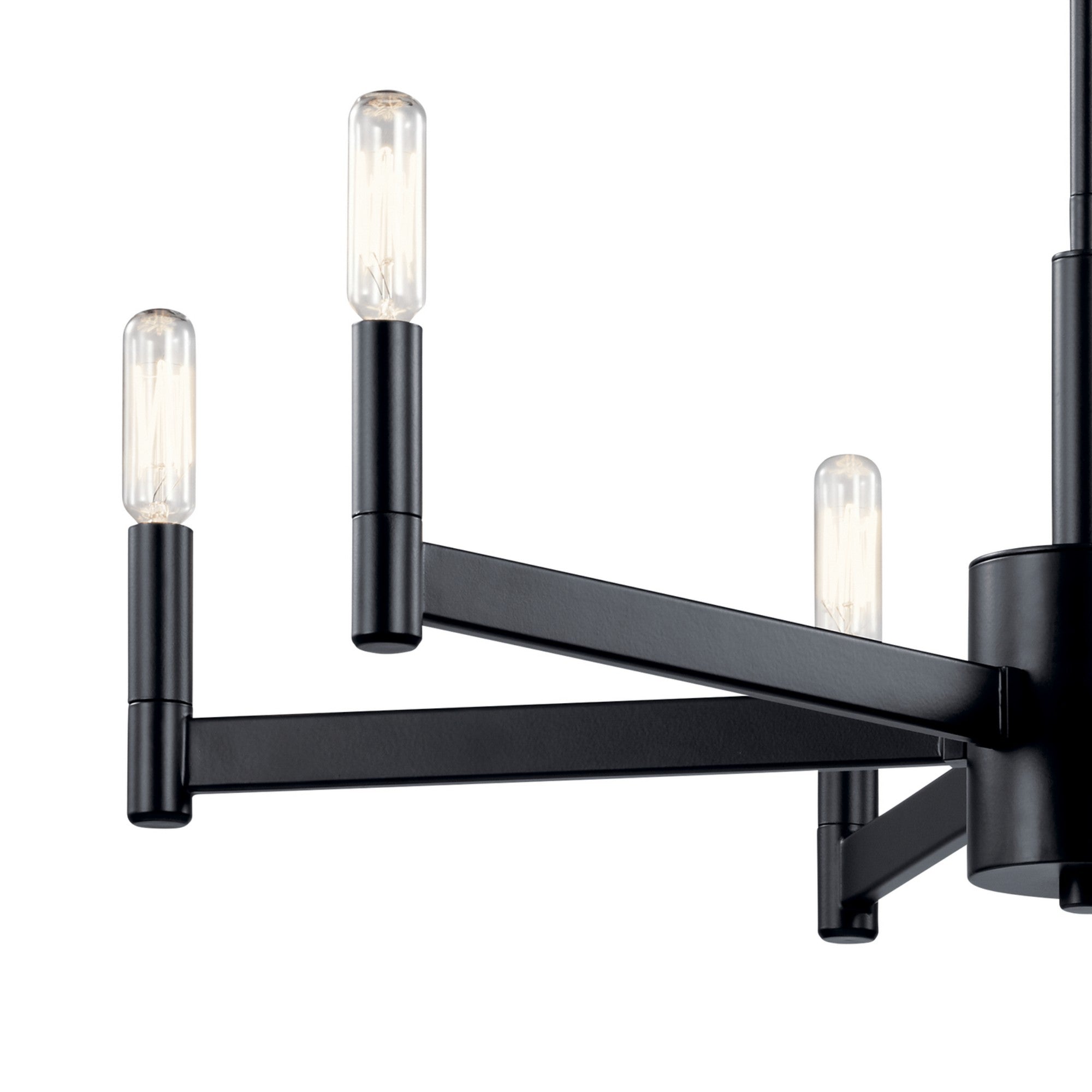 Erzo 26" 6-Light Chandelier, Black Finish - Bees Lighting