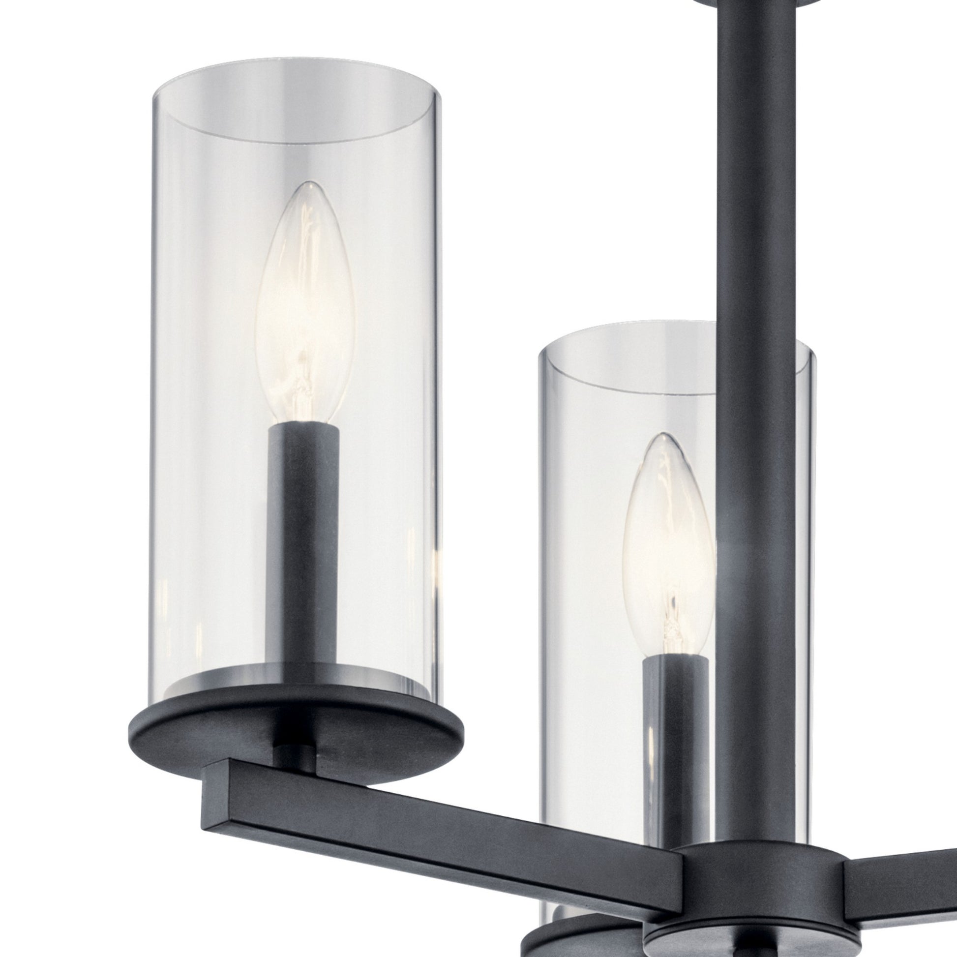 Crosby 18" 3-Light Chandelier, Black Finish - Bees Lighting