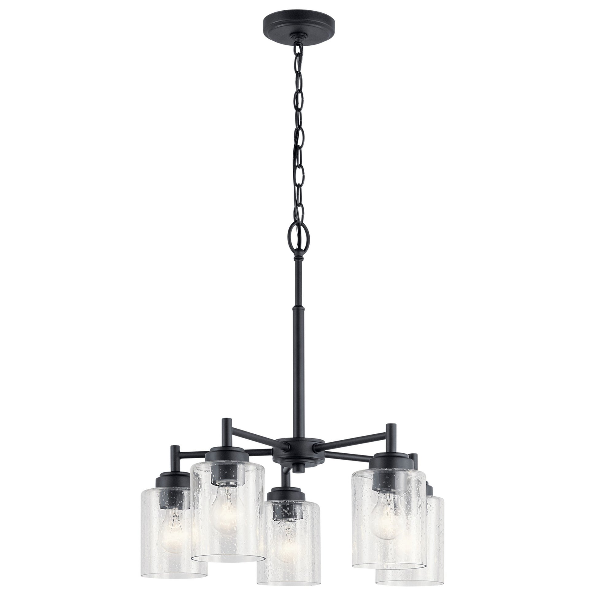 Winslow 20" 5-Light Chandelier, Black Finish - Bees Lighting