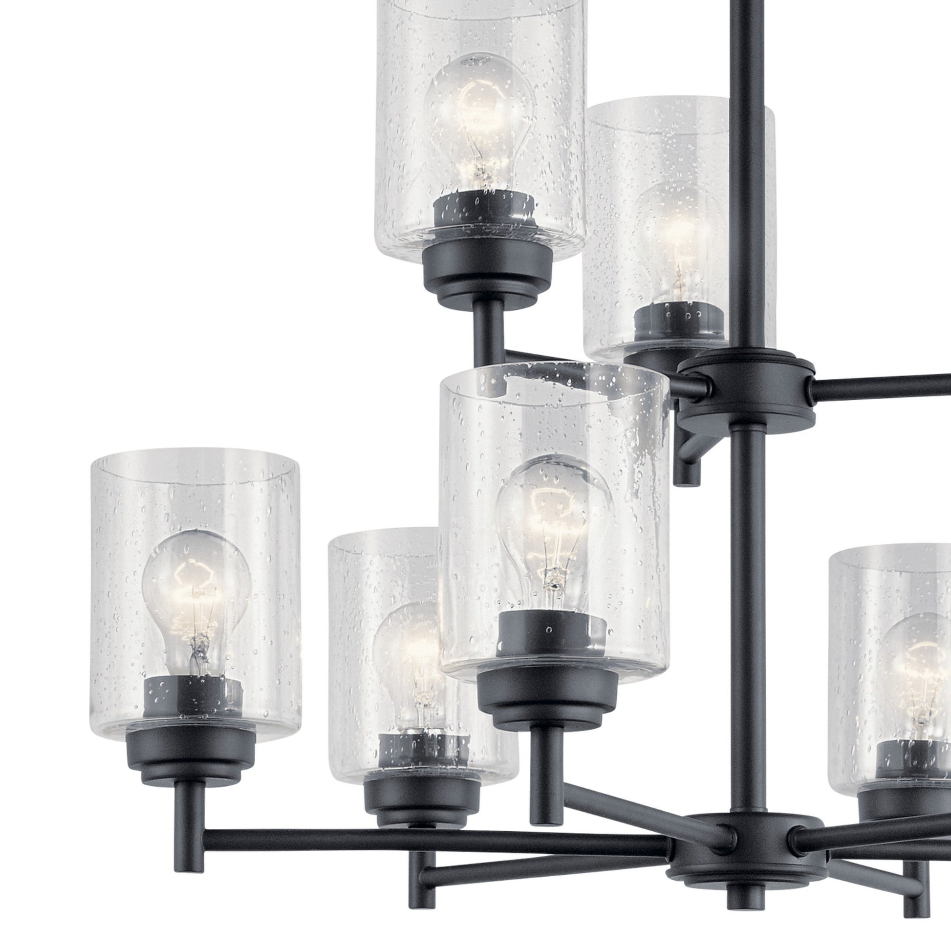 Winslow 27" 9-Light Chandelier, Black Finish - Bees Lighting