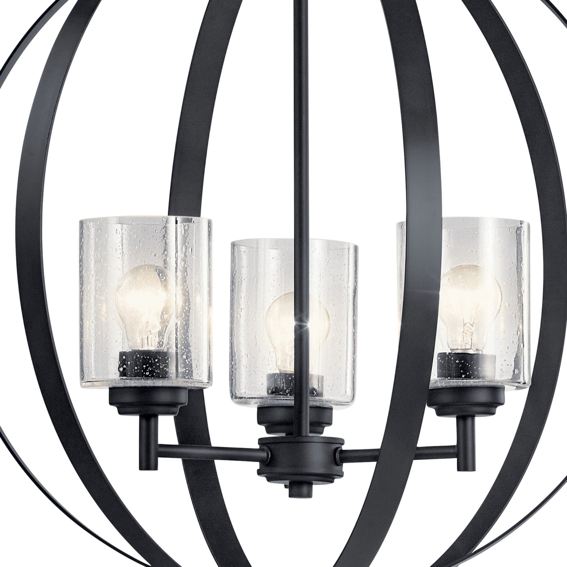 Winslow 25" 3-Light Chandelier, Black Finish - Bees Lighting