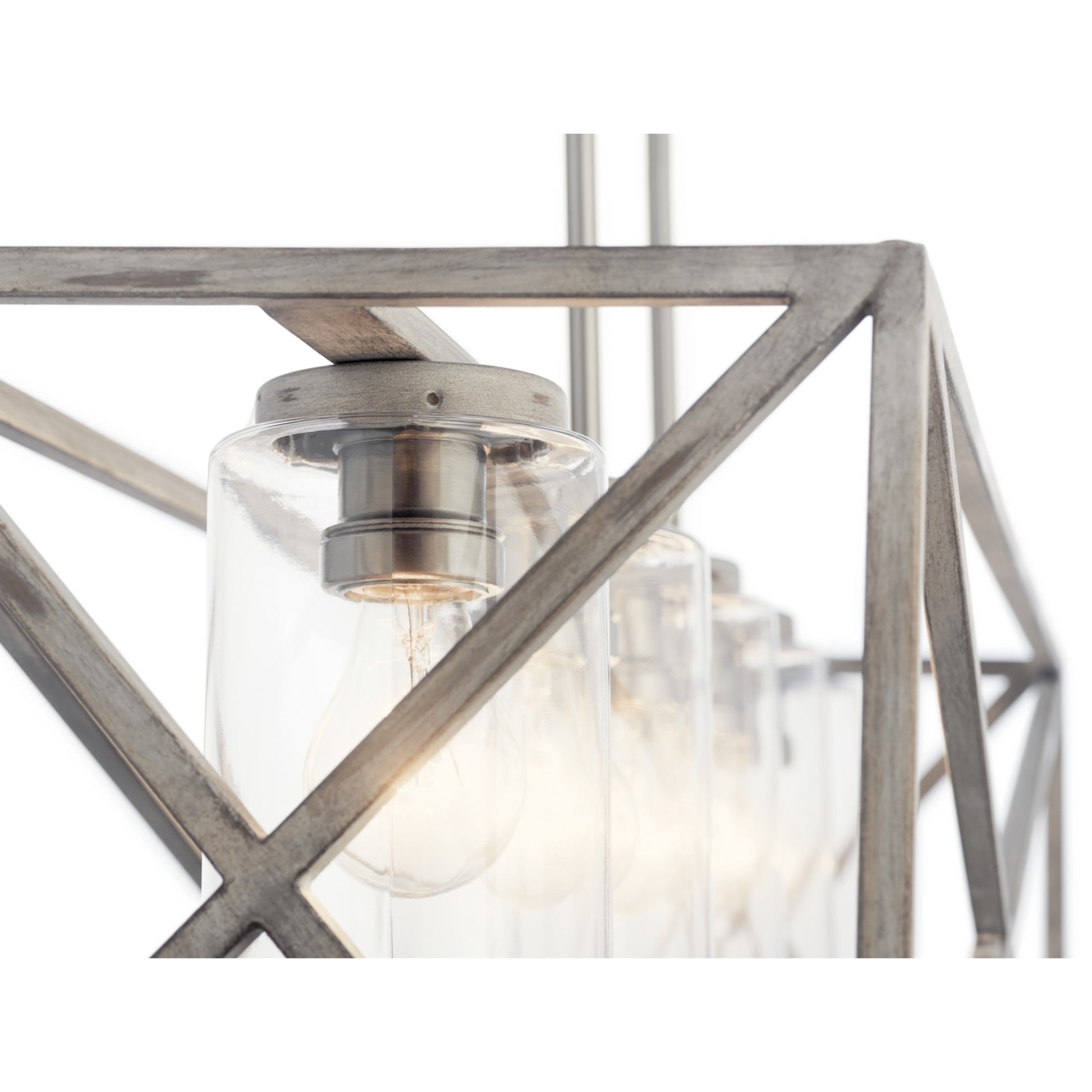 Moorgate 36 in. 5 Lights Linear Chandelier, Antique White - Bees Lighting