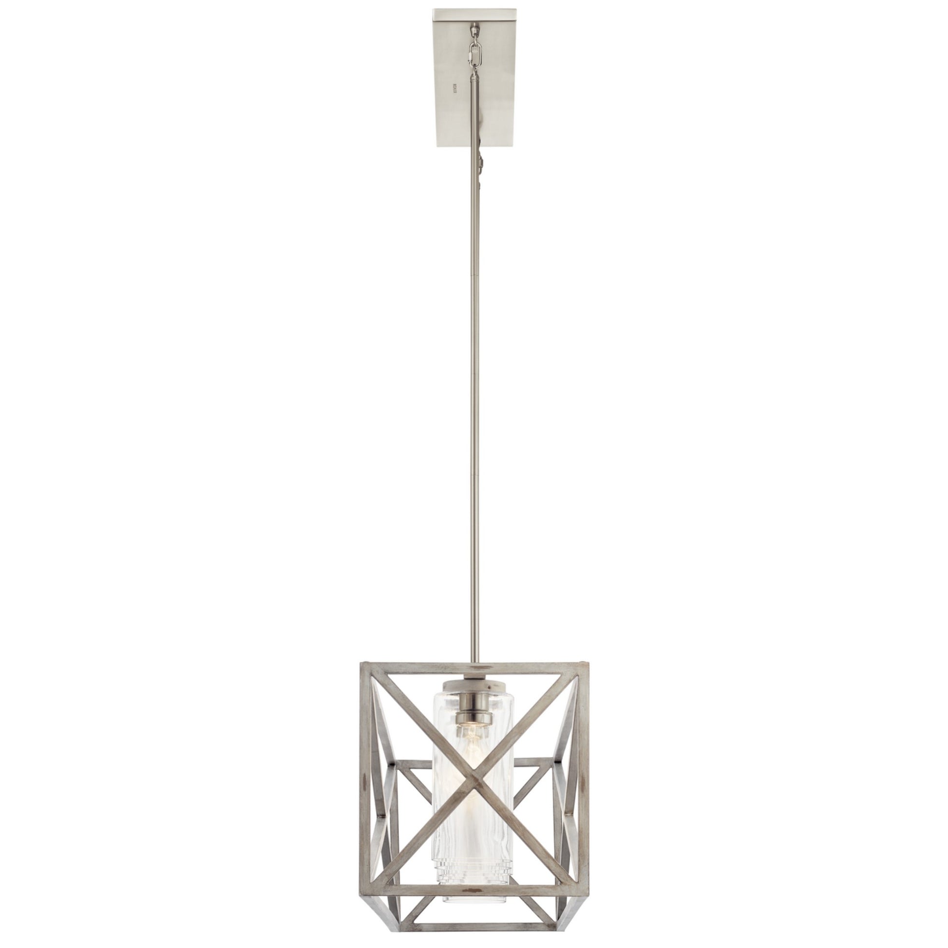 Moorgate 48" 7-Light Linear Chandelier, Distressed Antique White Finish - Bees Lighting