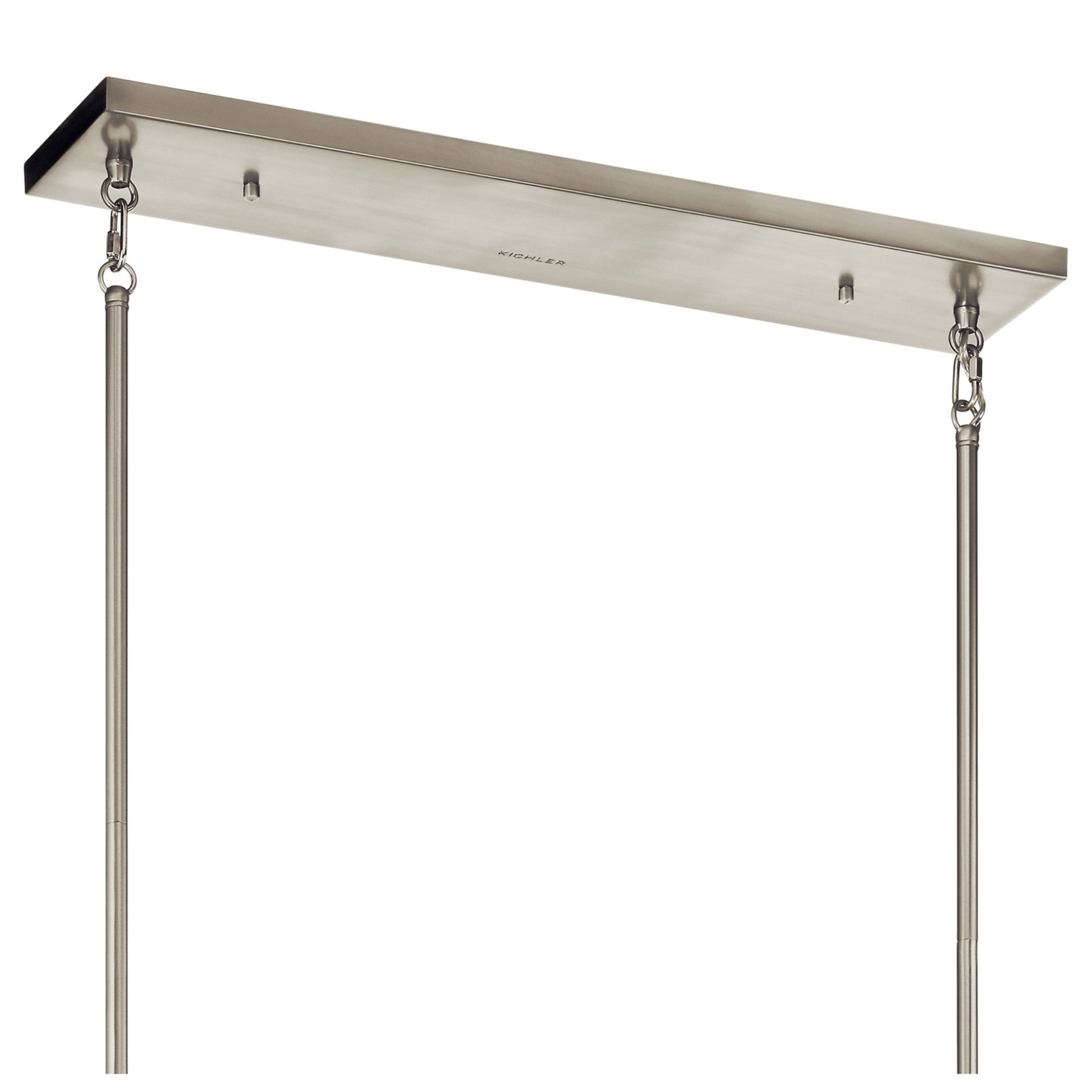 Moorgate 48" 7-Light Linear Chandelier, Distressed Antique White Finish - Bees Lighting