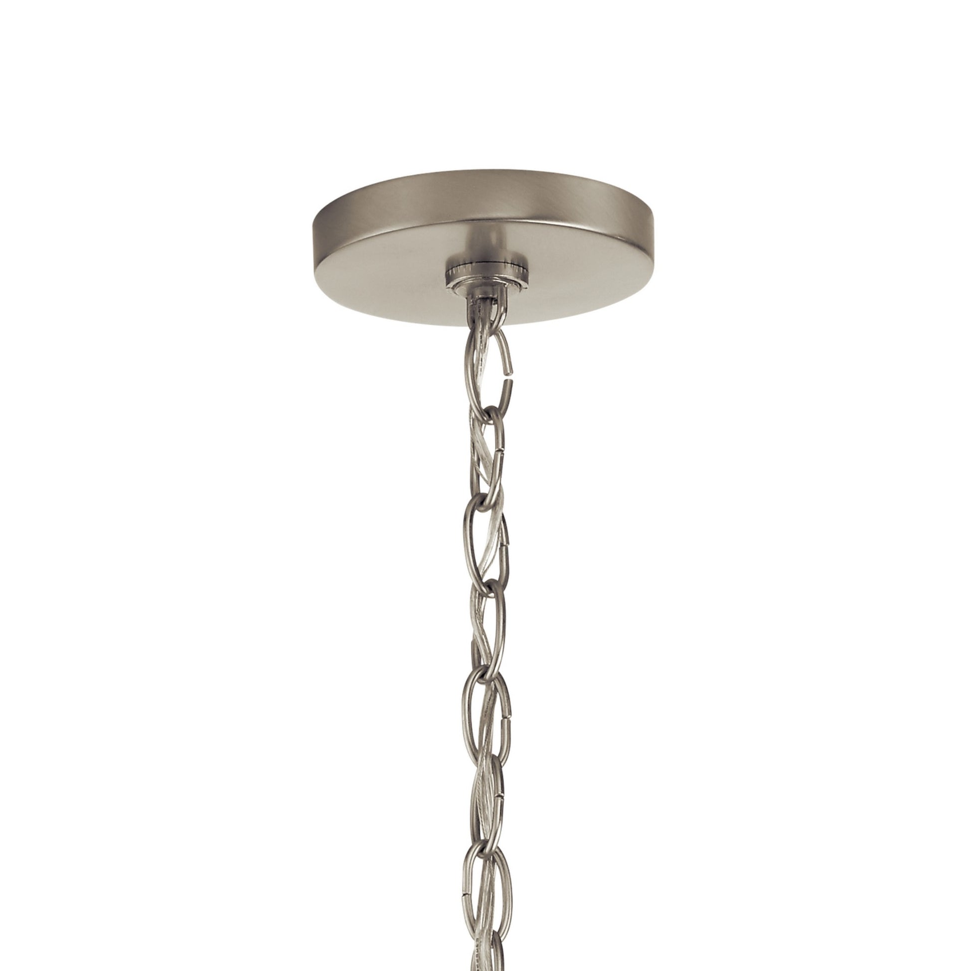 Valserrano 32" 9-Light Chandelier, Brushed Nickel Finish, Clear Seeded Glass - Bees Lighting
