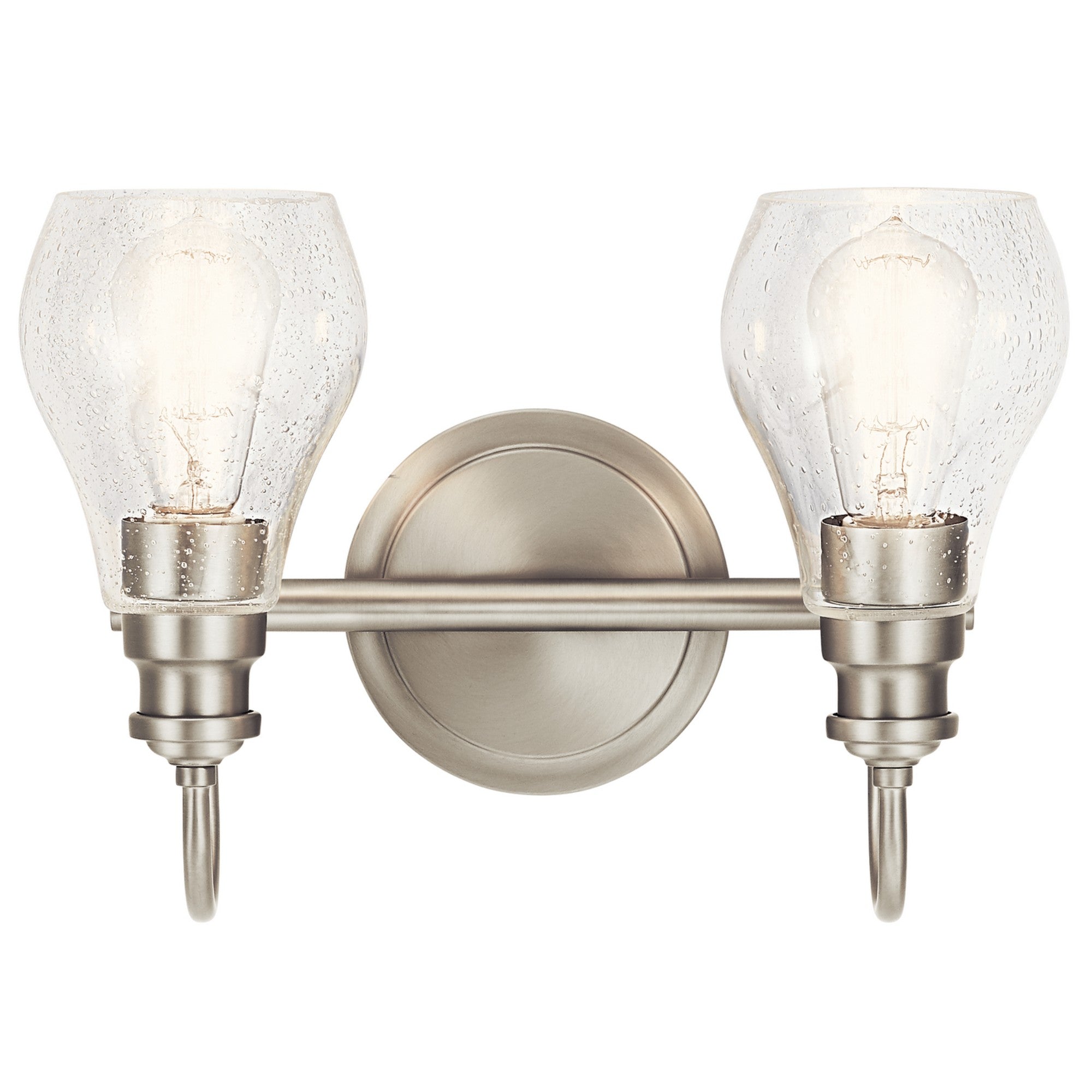 Greenbrier 14" 2-Light Bath Vanity Light, Brushed Nickel Finish - Bees Lighting