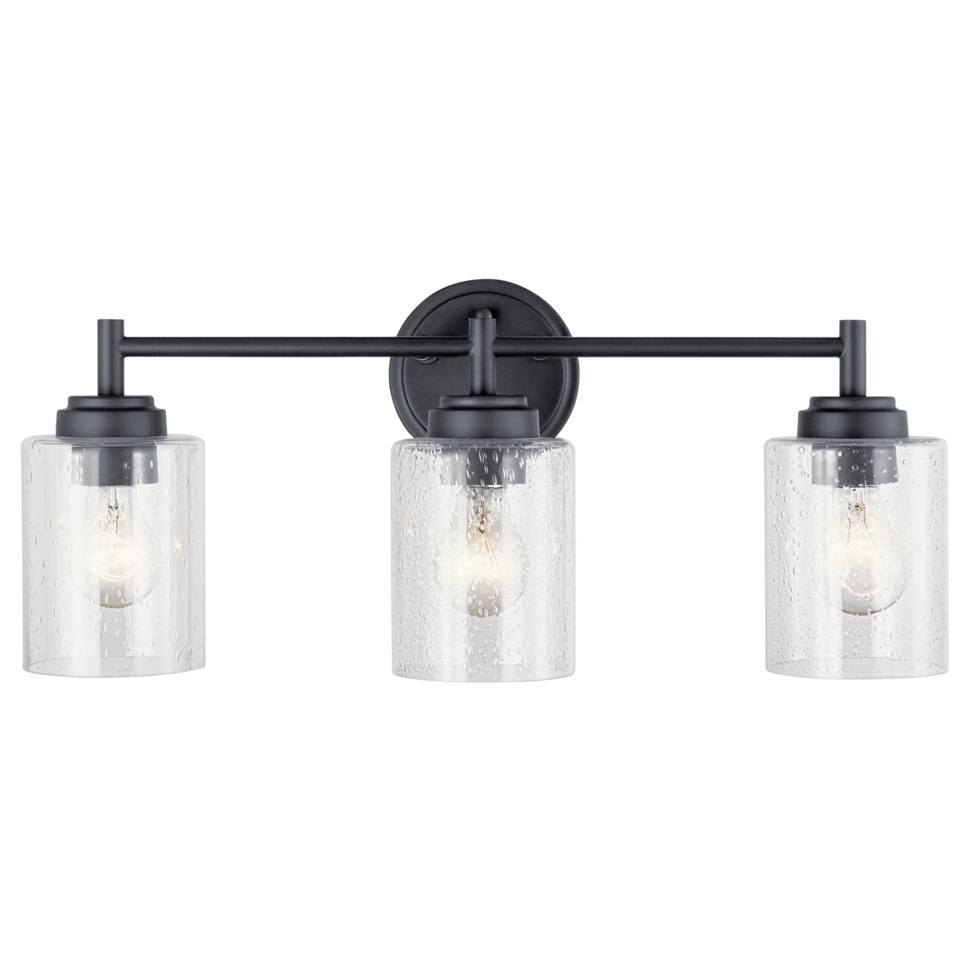 Winslow 22" 3-Light Bath Vanity Light, Black Finish - Bees Lighting