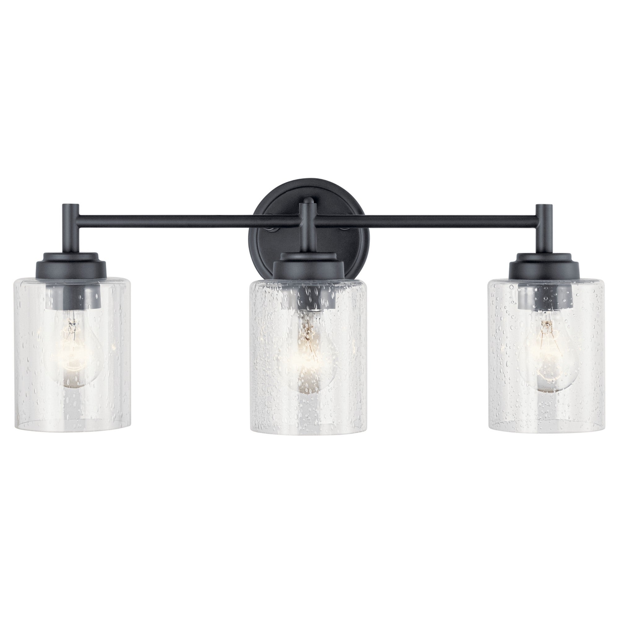 Winslow 22" 3-Light Bath Vanity Light, Black Finish - Bees Lighting