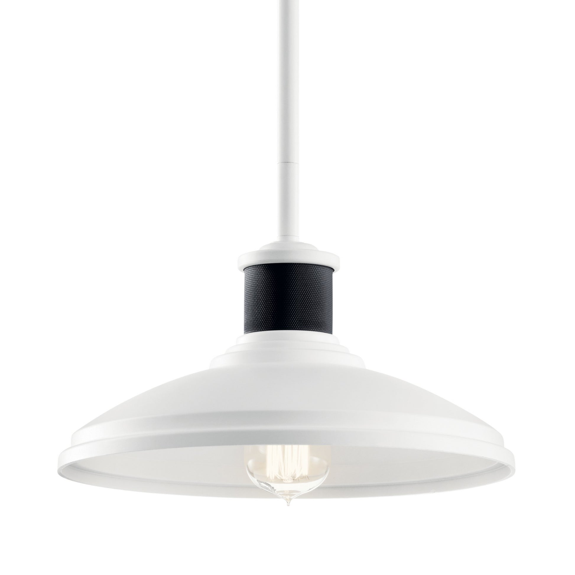 Allenbury 12" Outdoor Convertible Pendant, White Finish - Bees Lighting