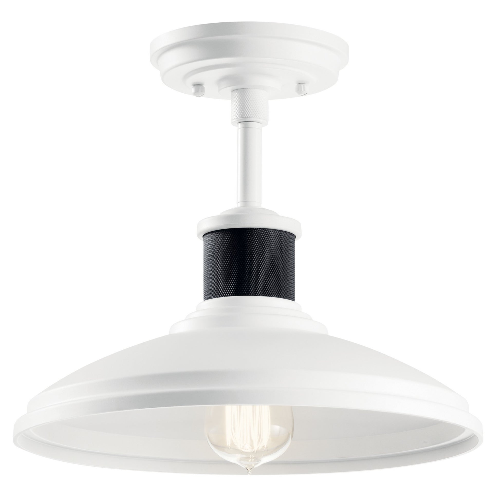Allenbury 12" Outdoor Convertible Pendant, White Finish - Bees Lighting
