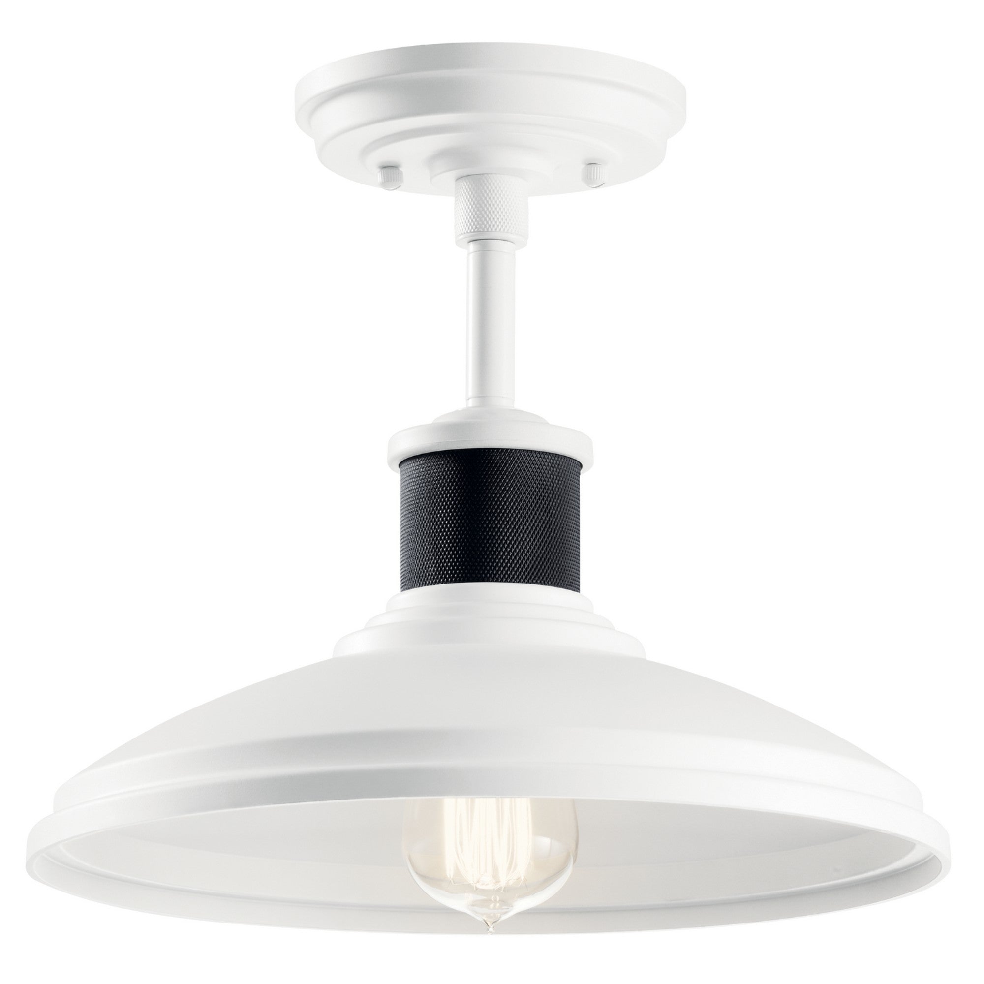 Allenbury 12" Outdoor Convertible Pendant, White Finish - Bees Lighting