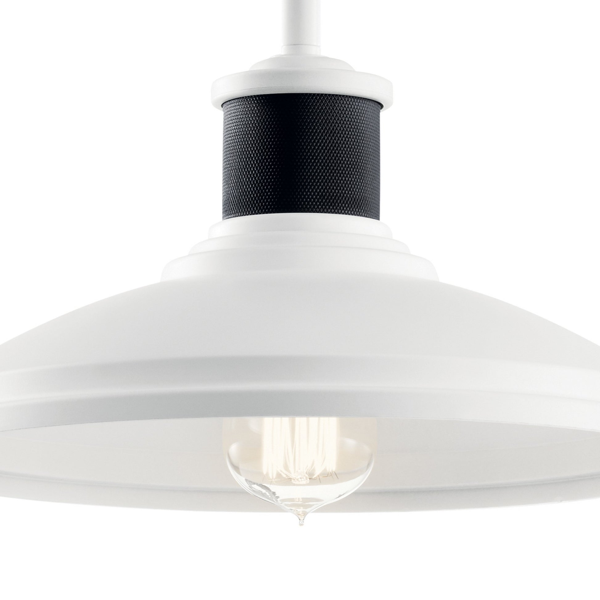 Allenbury 12" Outdoor Convertible Pendant, White Finish - Bees Lighting