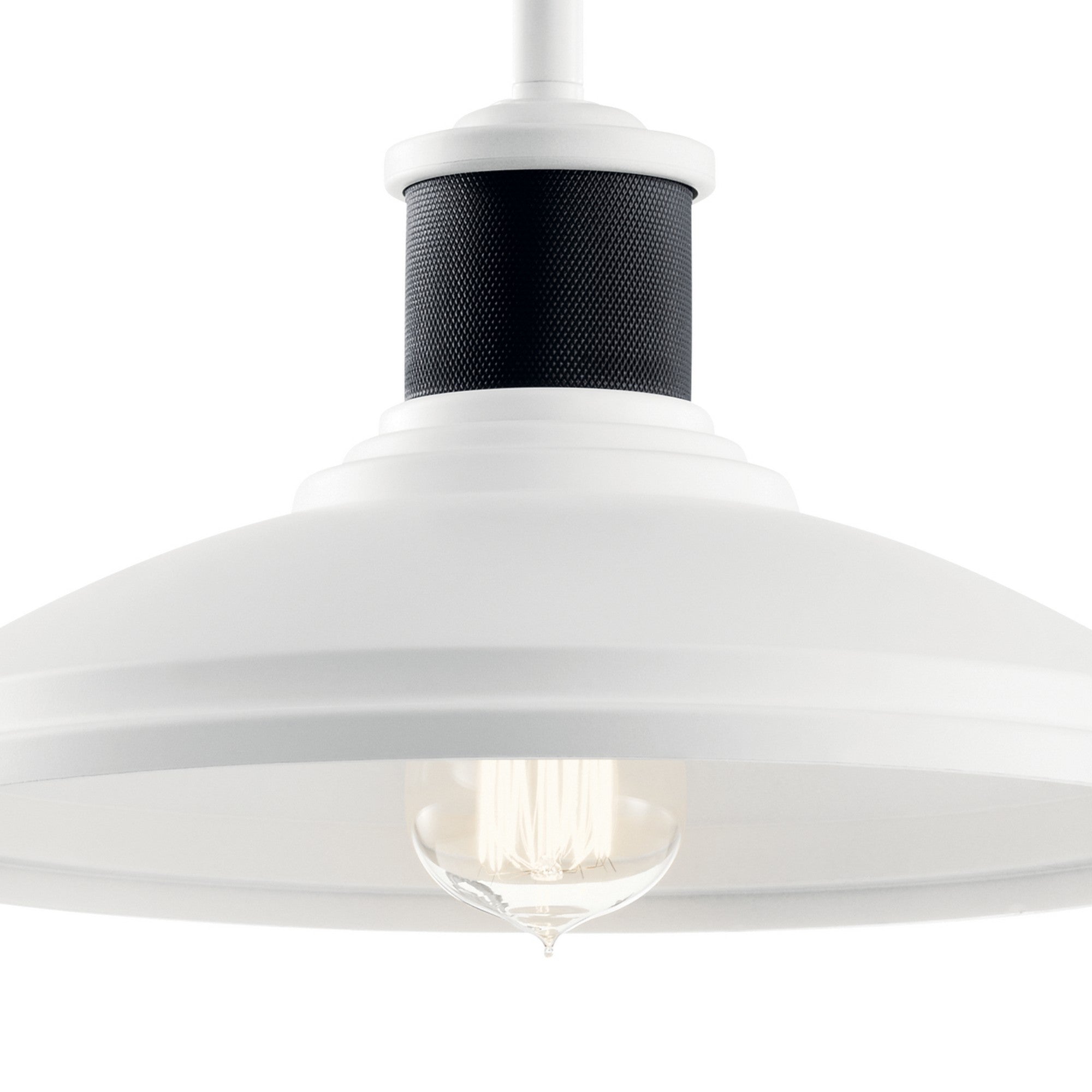 Allenbury 12" Outdoor Convertible Pendant, White Finish - Bees Lighting