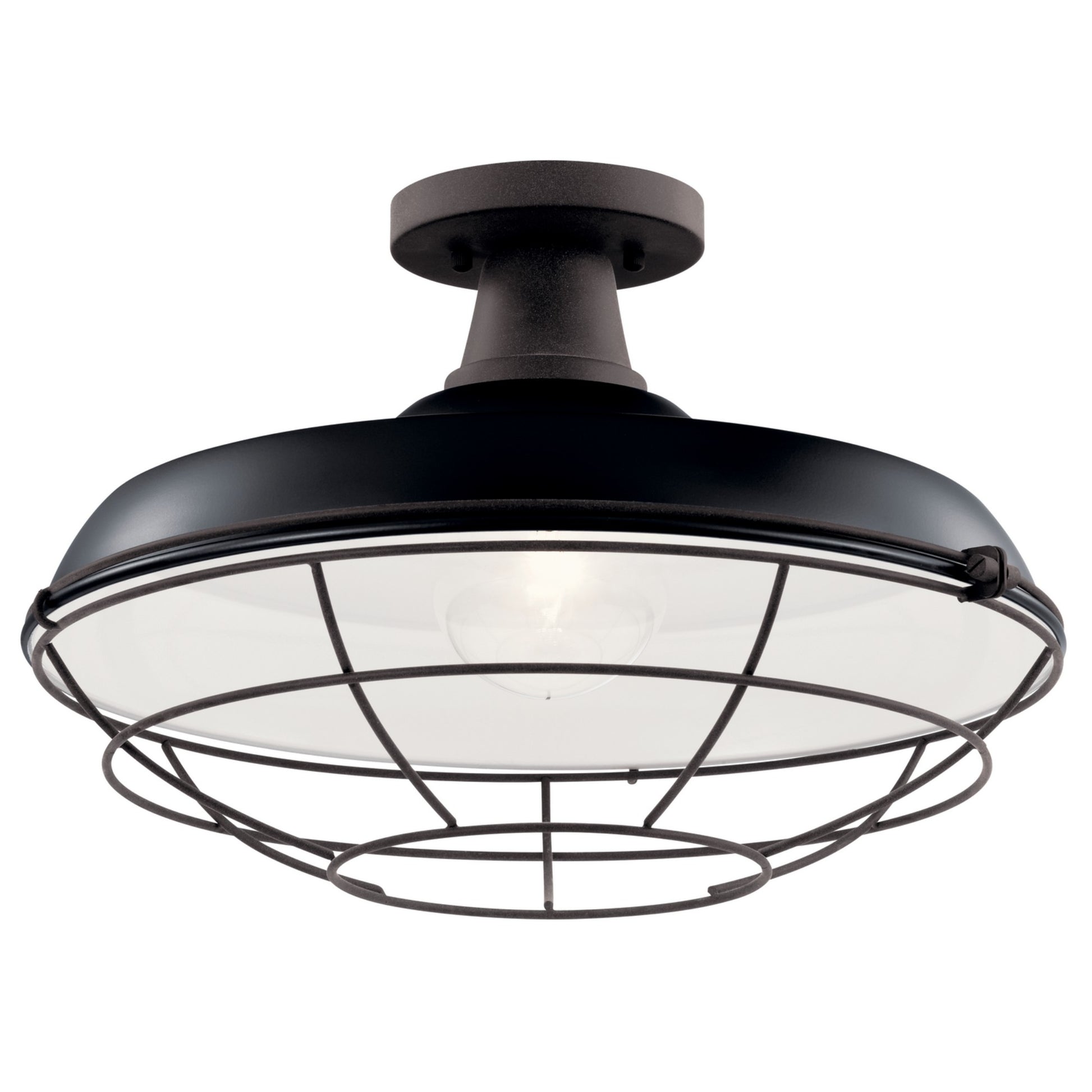 Pier 17" Outdoor Convertible Pendant, Black Finish - Bees Lighting