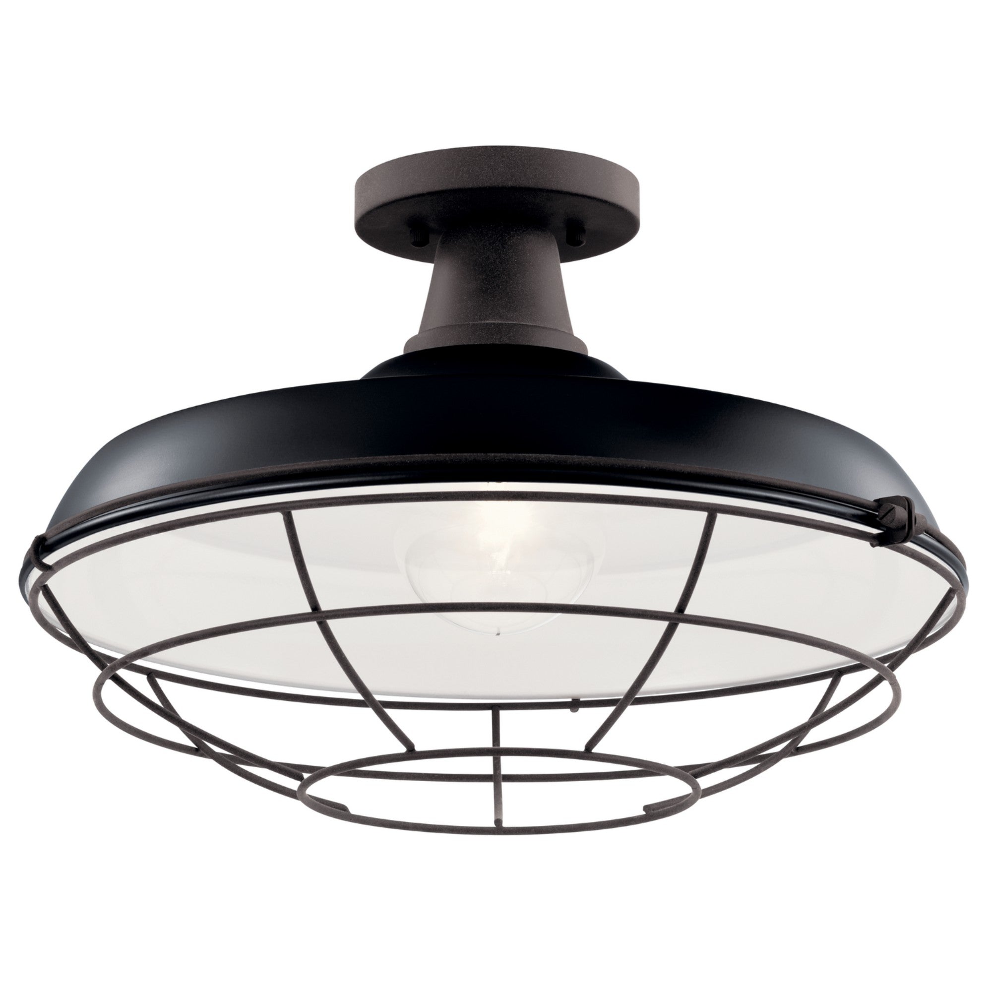 Pier 17" Outdoor Convertible Pendant, Black Finish - Bees Lighting