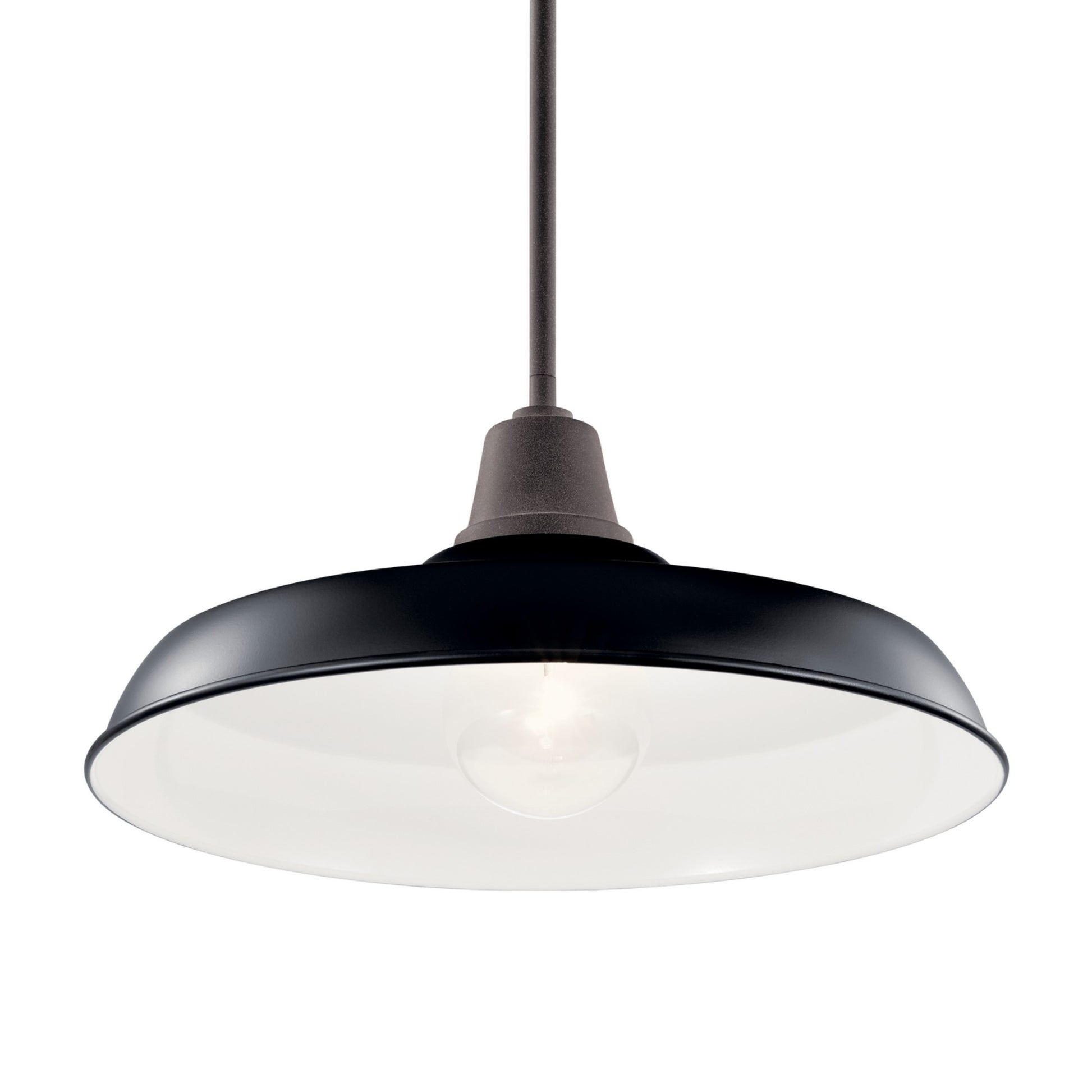 Pier 17" Outdoor Convertible Pendant, Black Finish - Bees Lighting