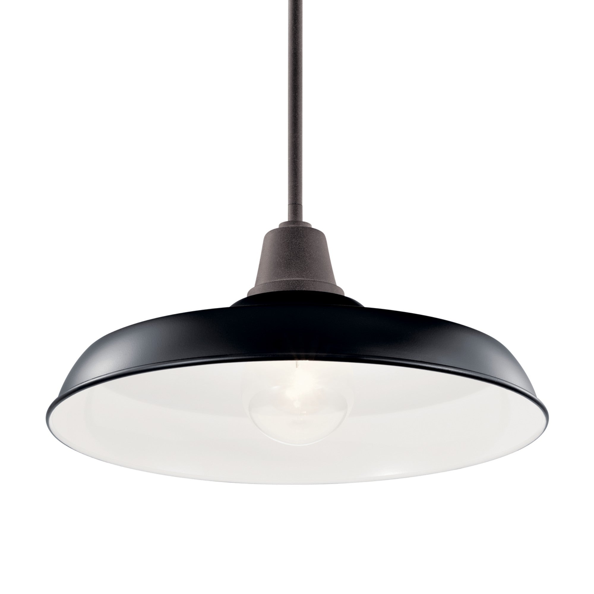 Pier 17" Outdoor Convertible Pendant, Black Finish - Bees Lighting