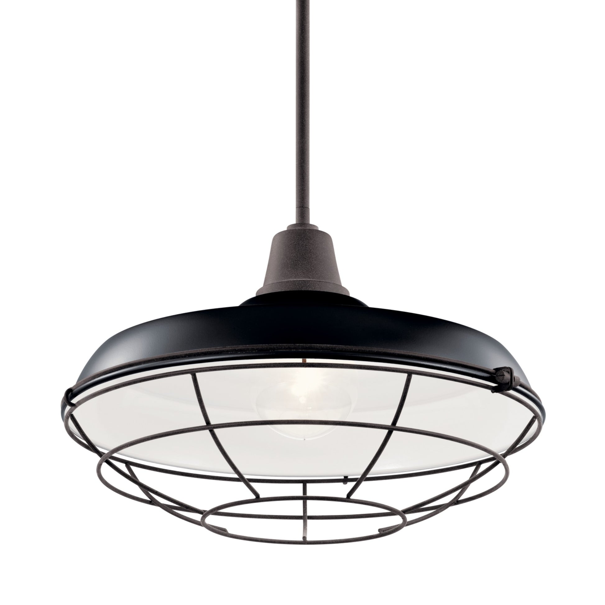 Pier 17" Outdoor Convertible Pendant, Black Finish - Bees Lighting