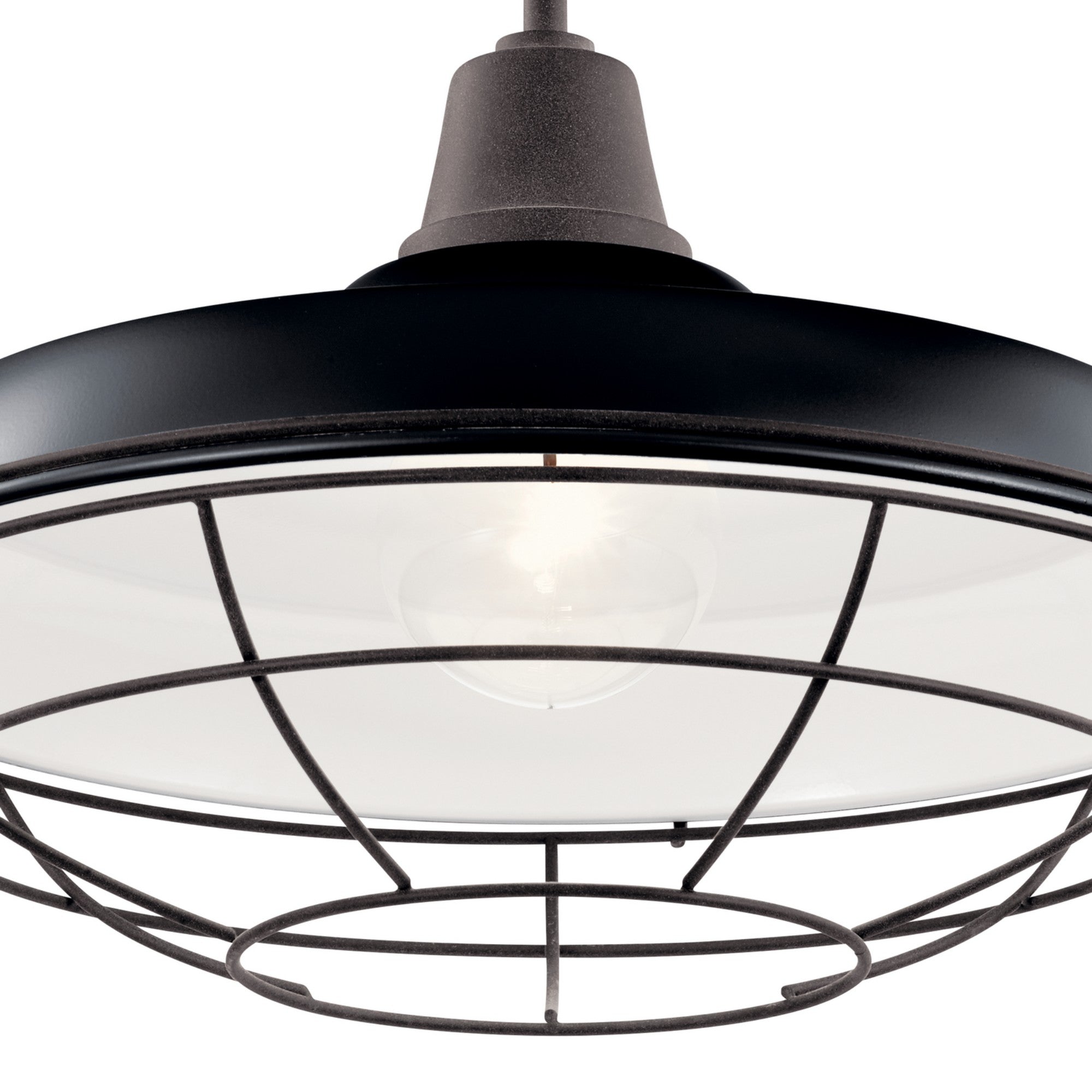 Pier 17" Outdoor Convertible Pendant, Black Finish - Bees Lighting