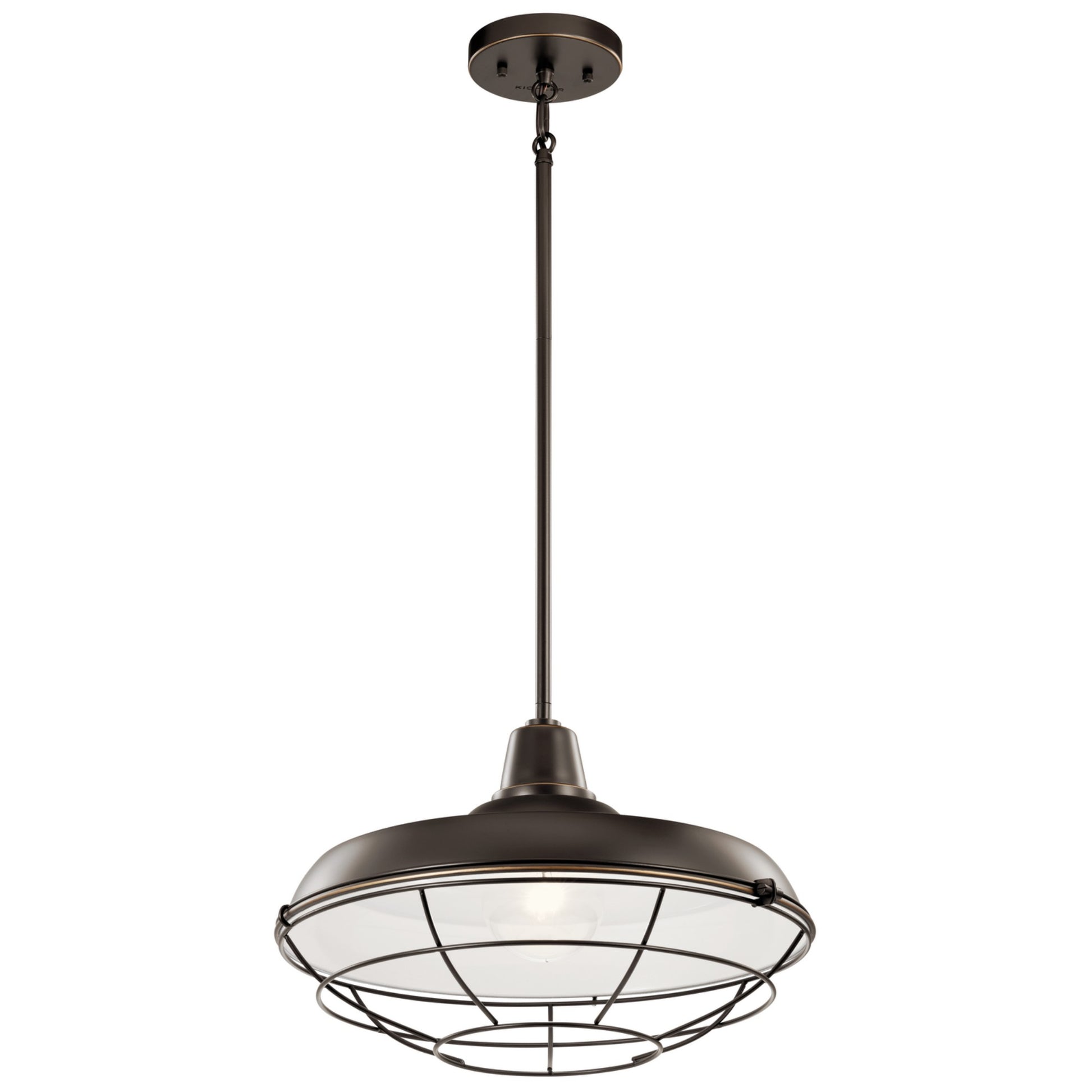 Pier 17" Outdoor Convertible Pendant, Olde Bronze Finish - Bees Lighting