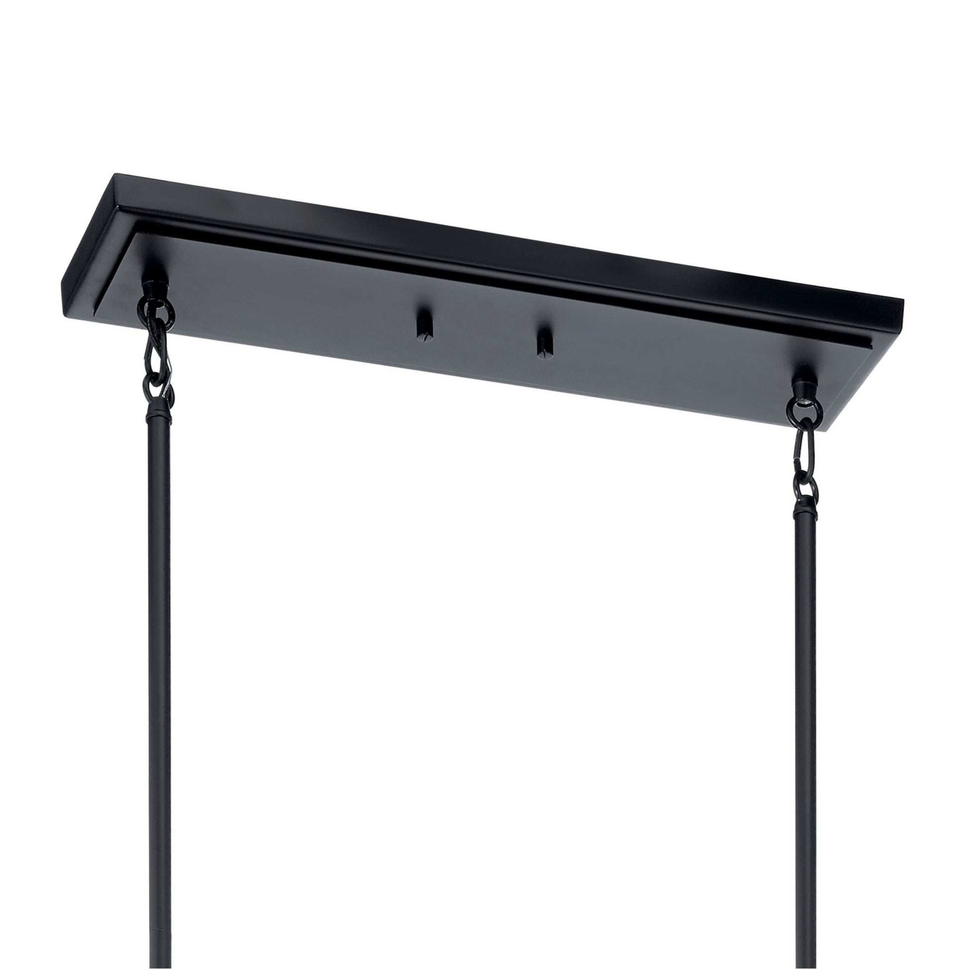 Kitner 42" 3-Light Linear Chandelier, Black Finish - Bees Lighting