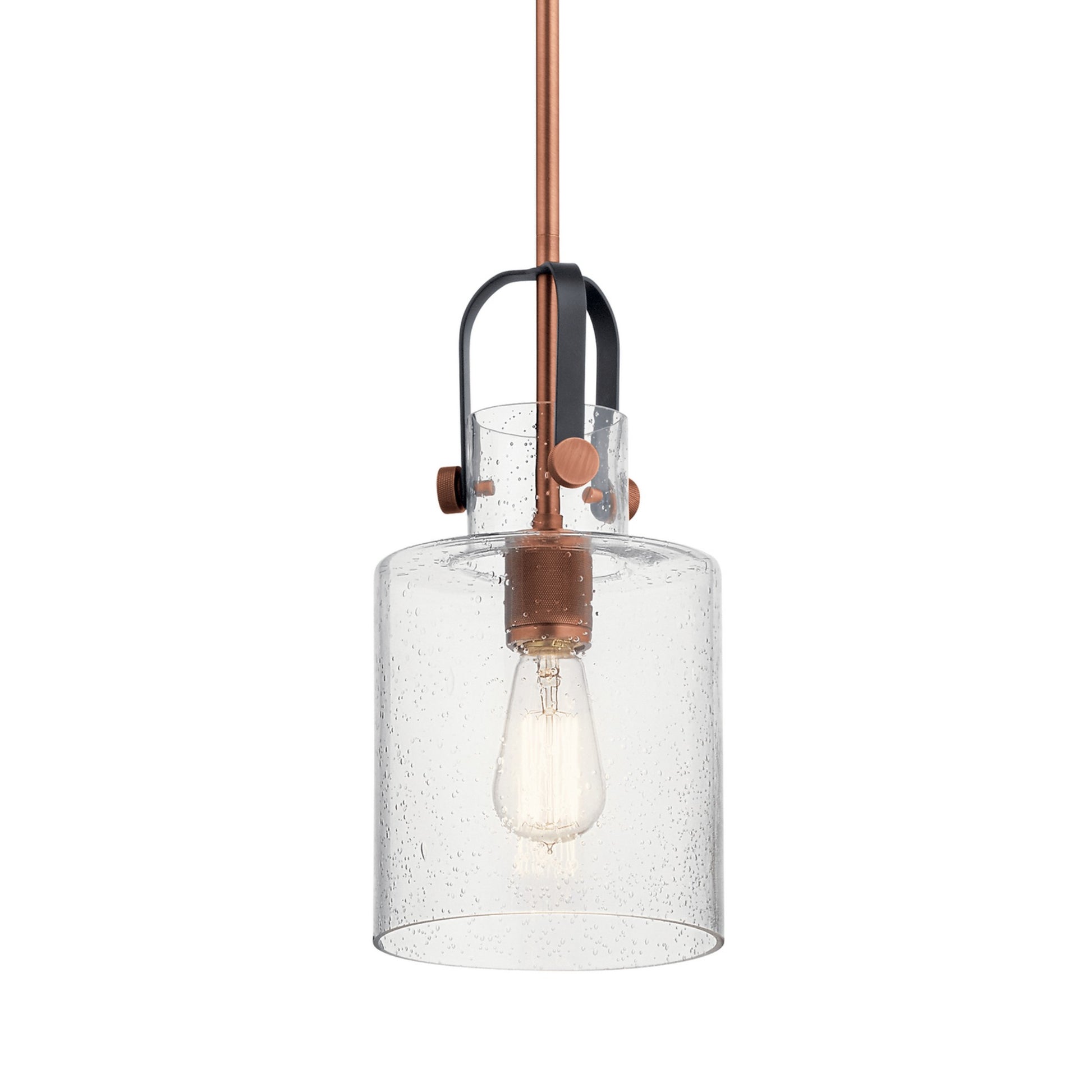Kitner 7" Pendant, Antique Copper Finish - Bees Lighting