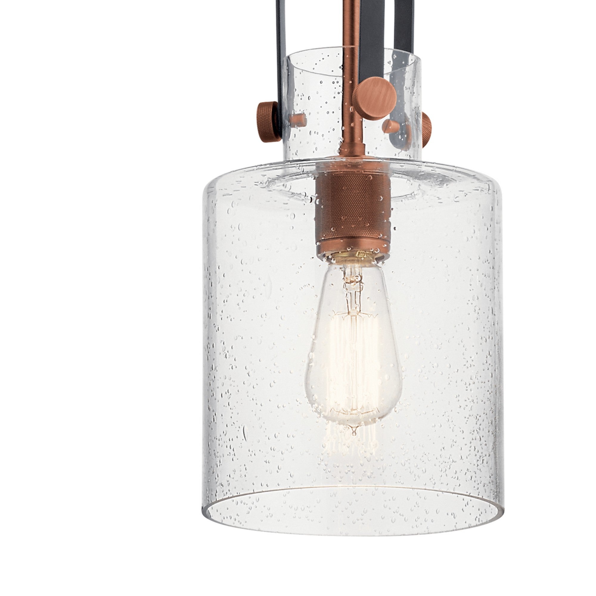 Kitner 7" Pendant, Antique Copper Finish - Bees Lighting