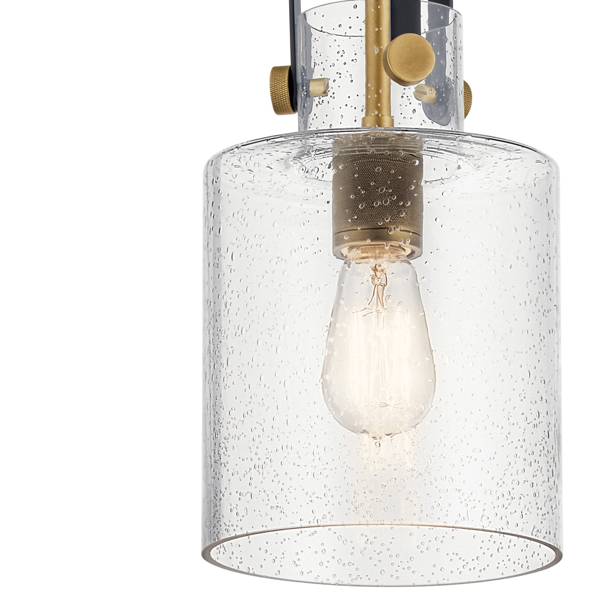 Kitner 7" Pendant, Natural Brass Finish - Bees Lighting