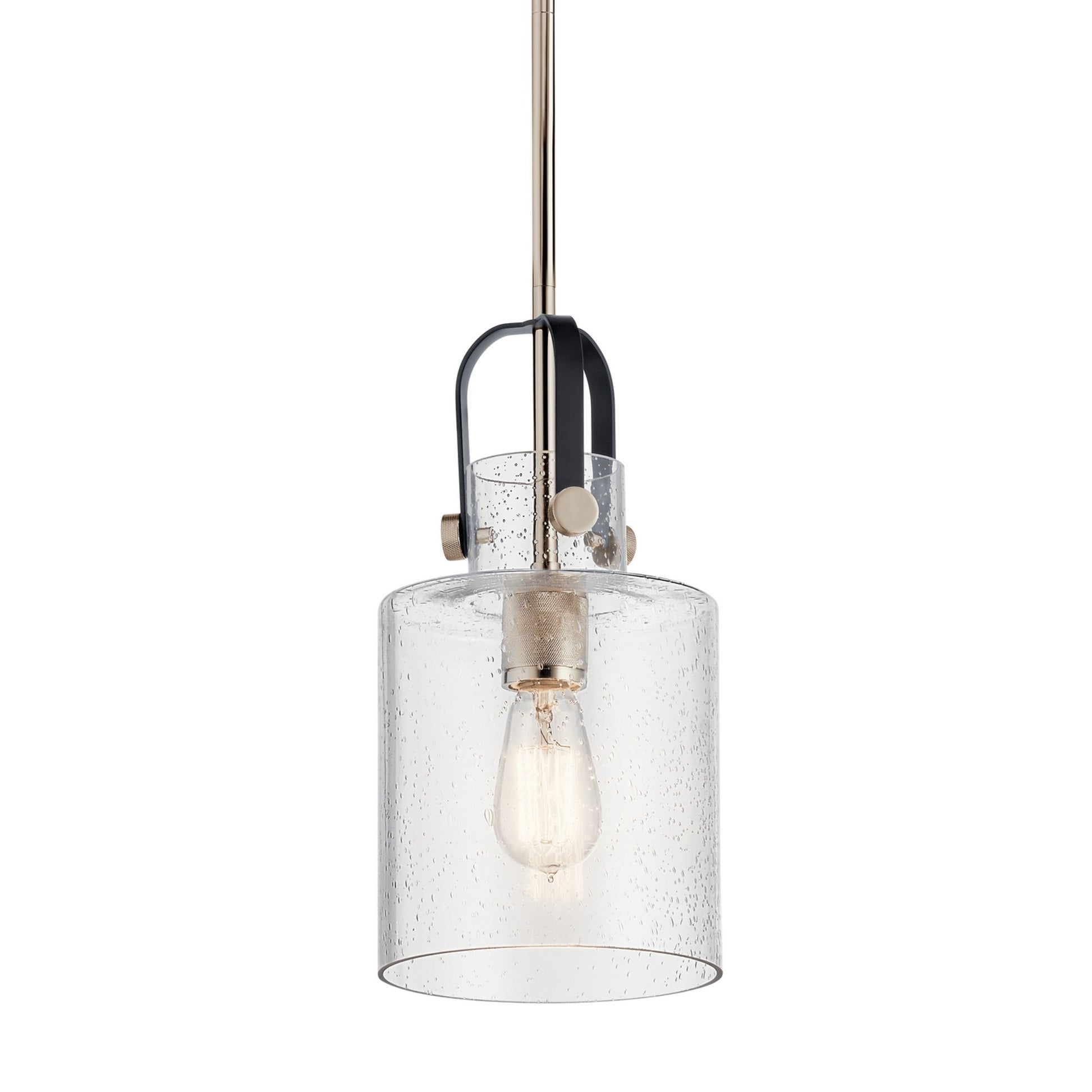 Kitner 7" Pendant, Polished Nickel Finish - Bees Lighting
