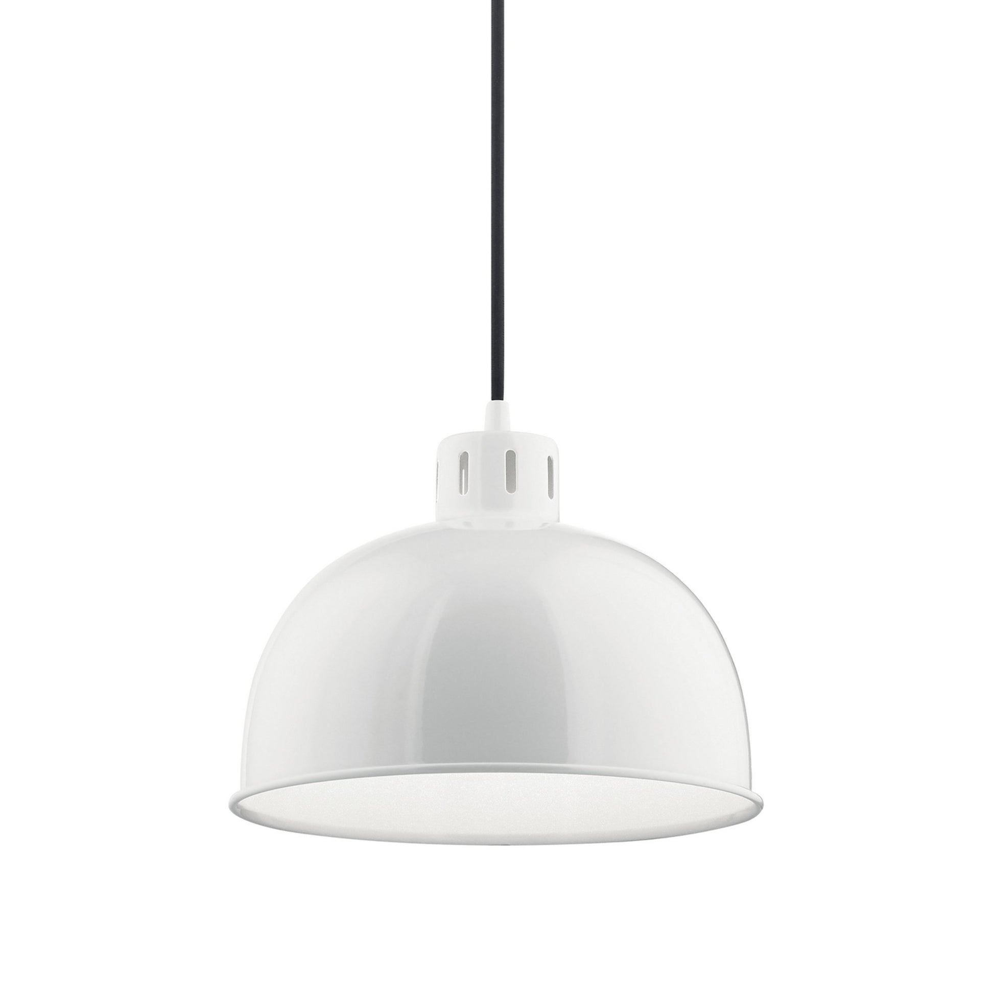 Zailey 12" Dome Pendant, White Finish - Bees Lighting