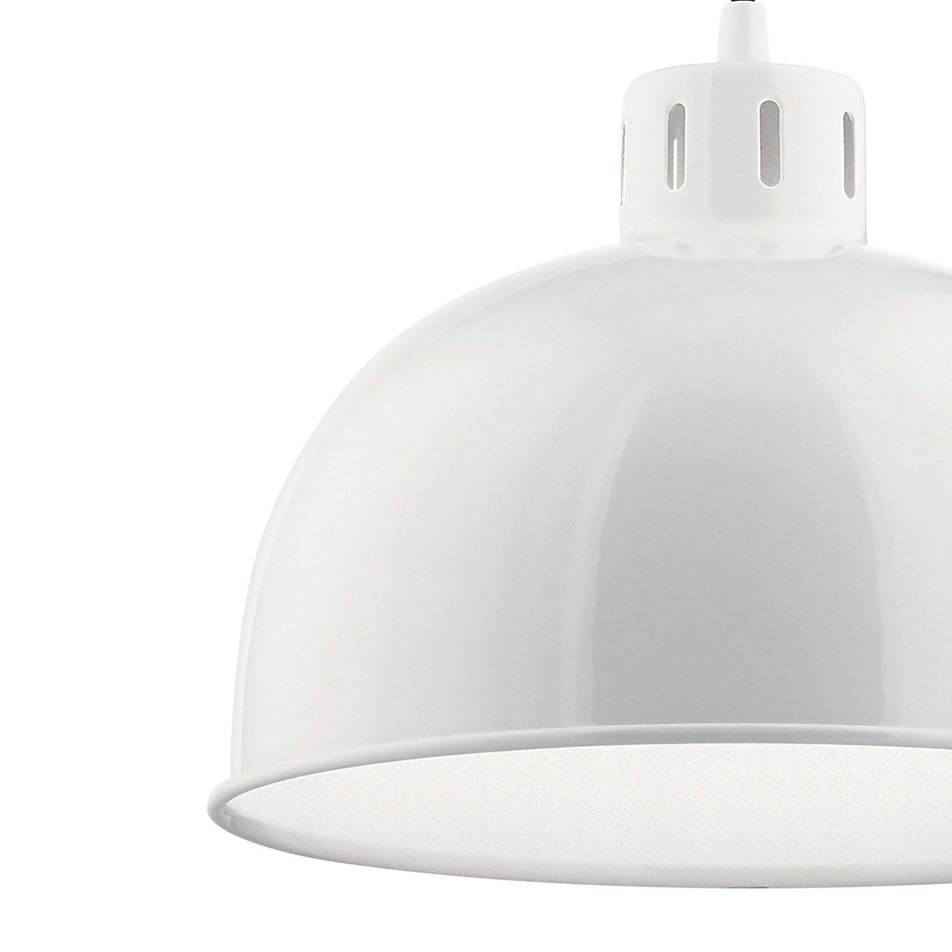 Zailey 12" Dome Pendant, White Finish - Bees Lighting