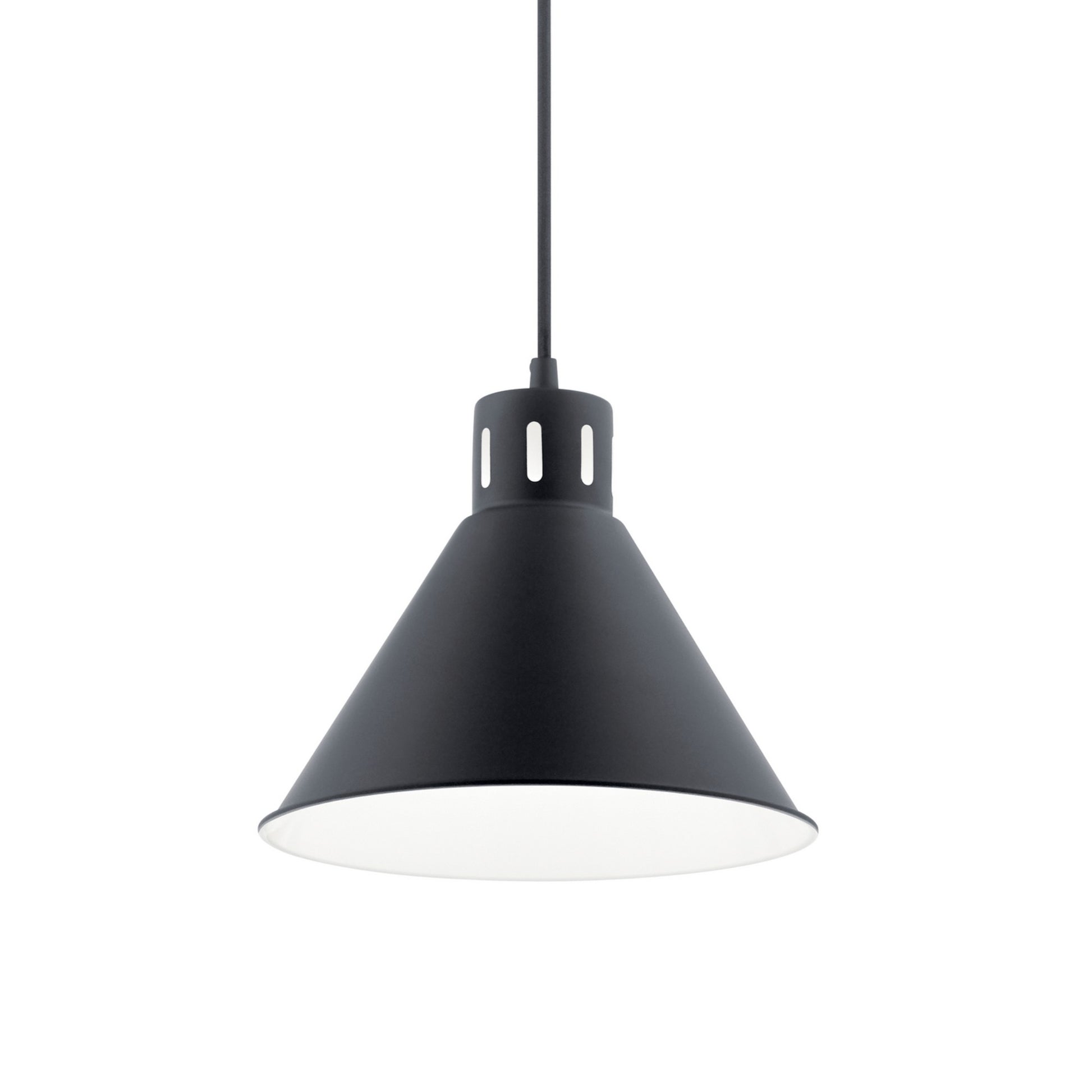 Zailey 11" Cone Pendant, Black Finish - Bees Lighting