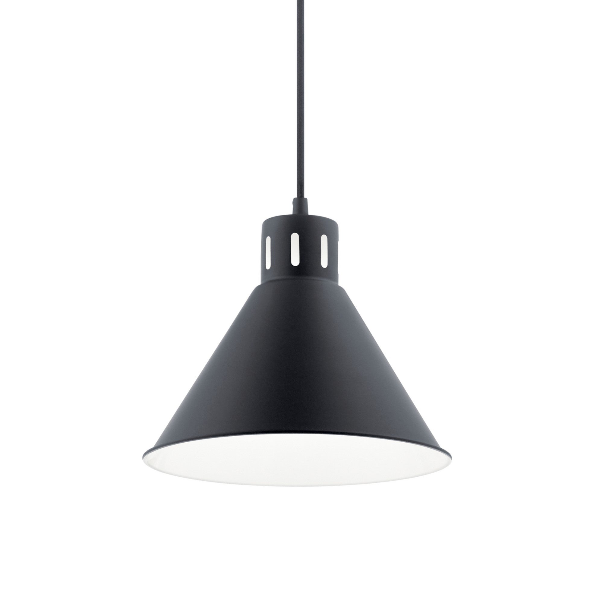 Zailey 11" Cone Pendant, Black Finish - Bees Lighting