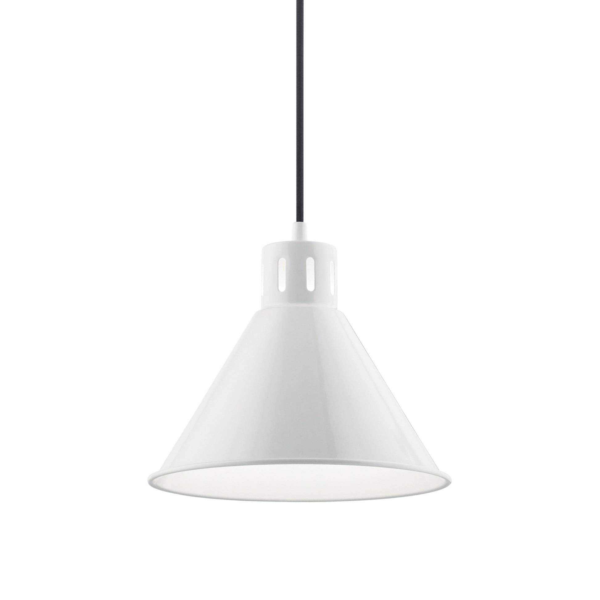 Zailey 11" Cone Pendant, White Finish - Bees Lighting