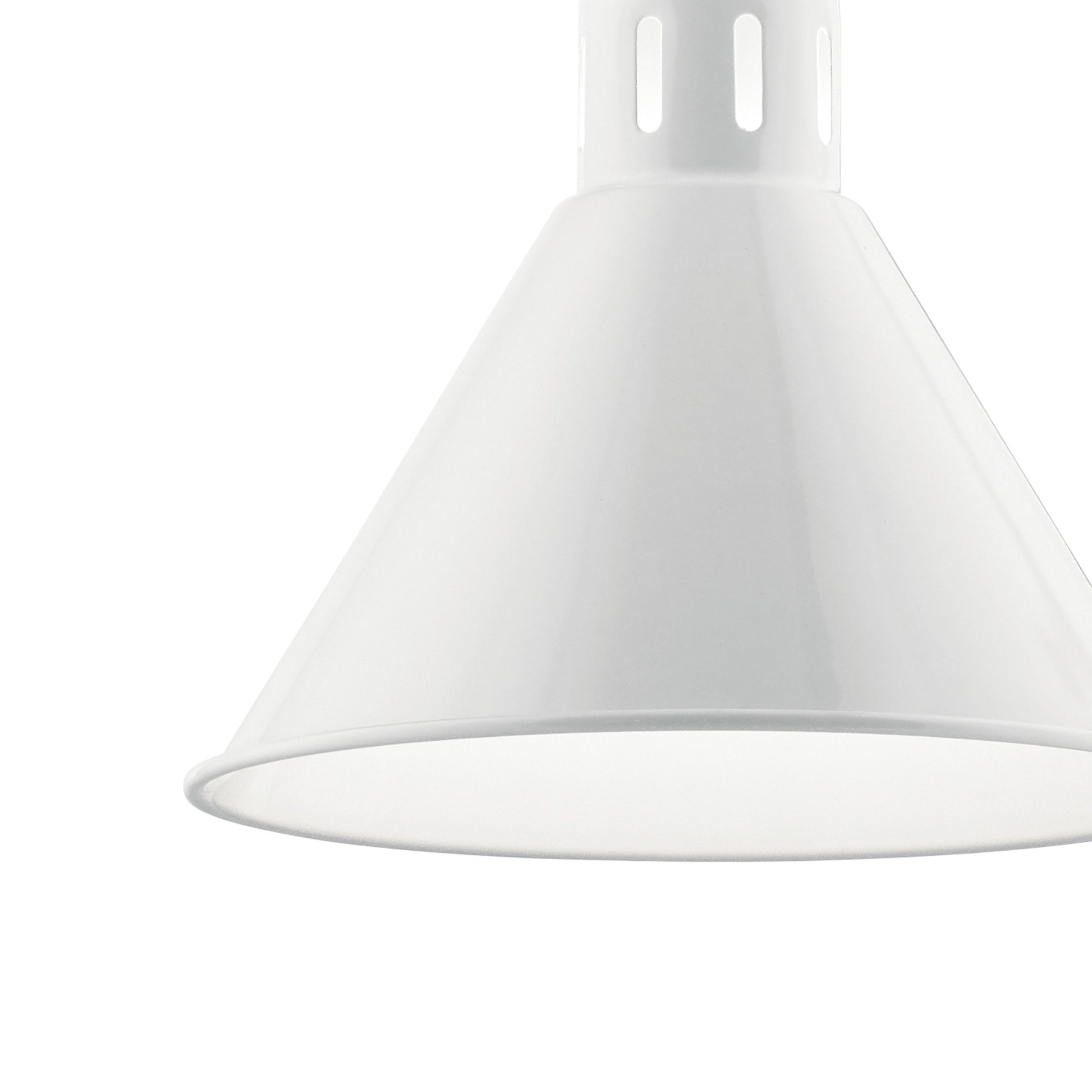 Zailey 11" Cone Pendant, White Finish - Bees Lighting