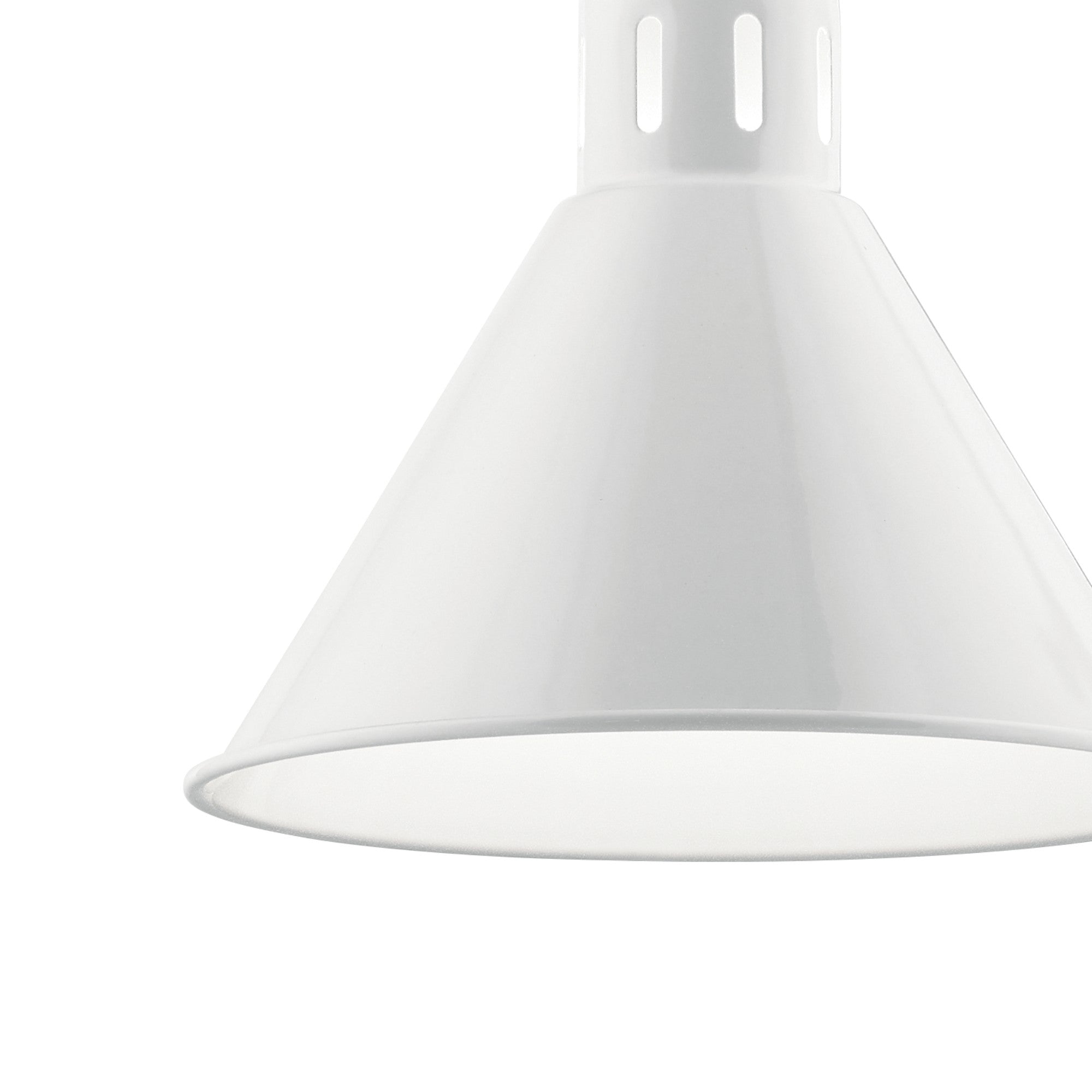 Zailey 11" Cone Pendant, White Finish - Bees Lighting