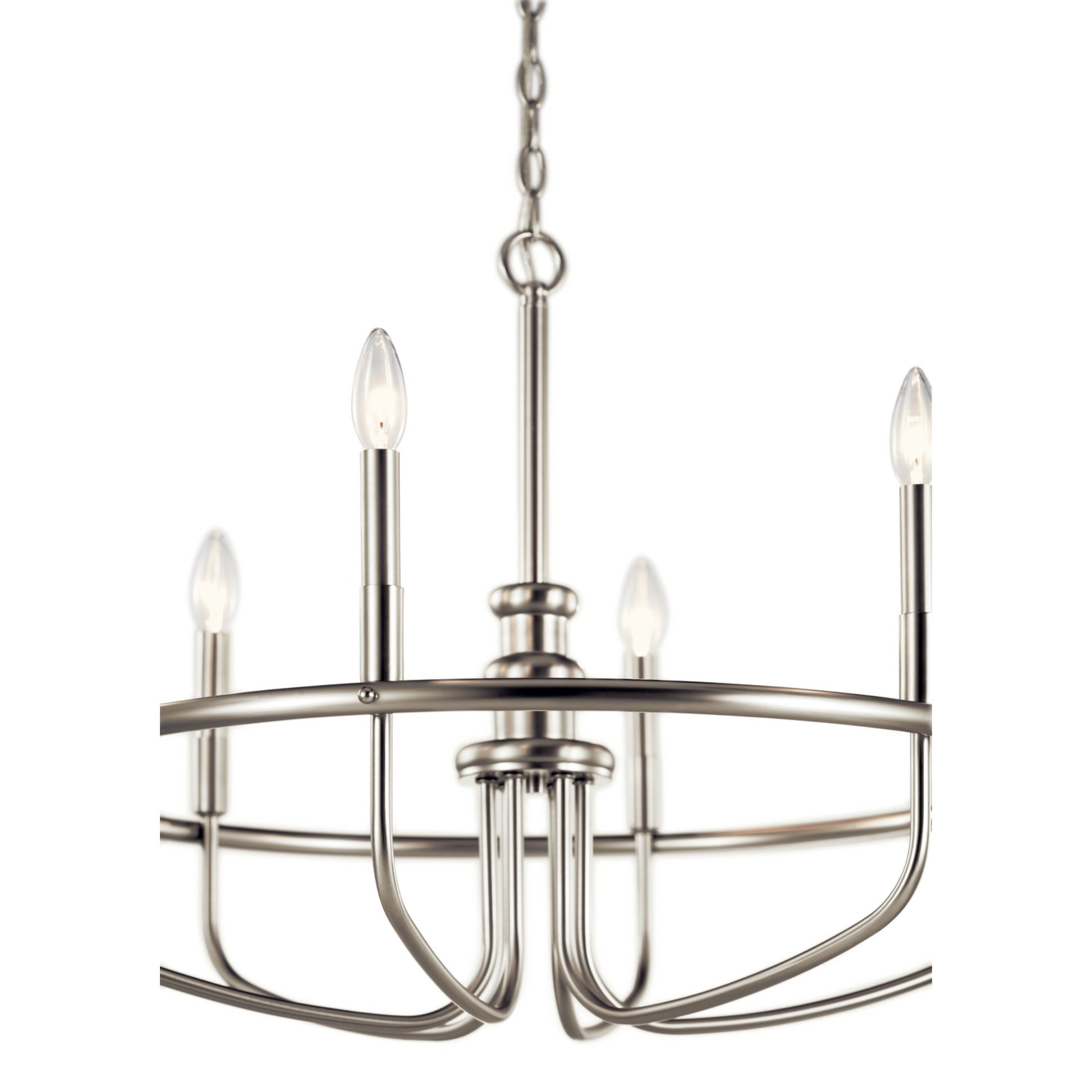 Capitol Hill 29" 6-Light Chandelier, Brushed Nickel Finish - Bees Lighting