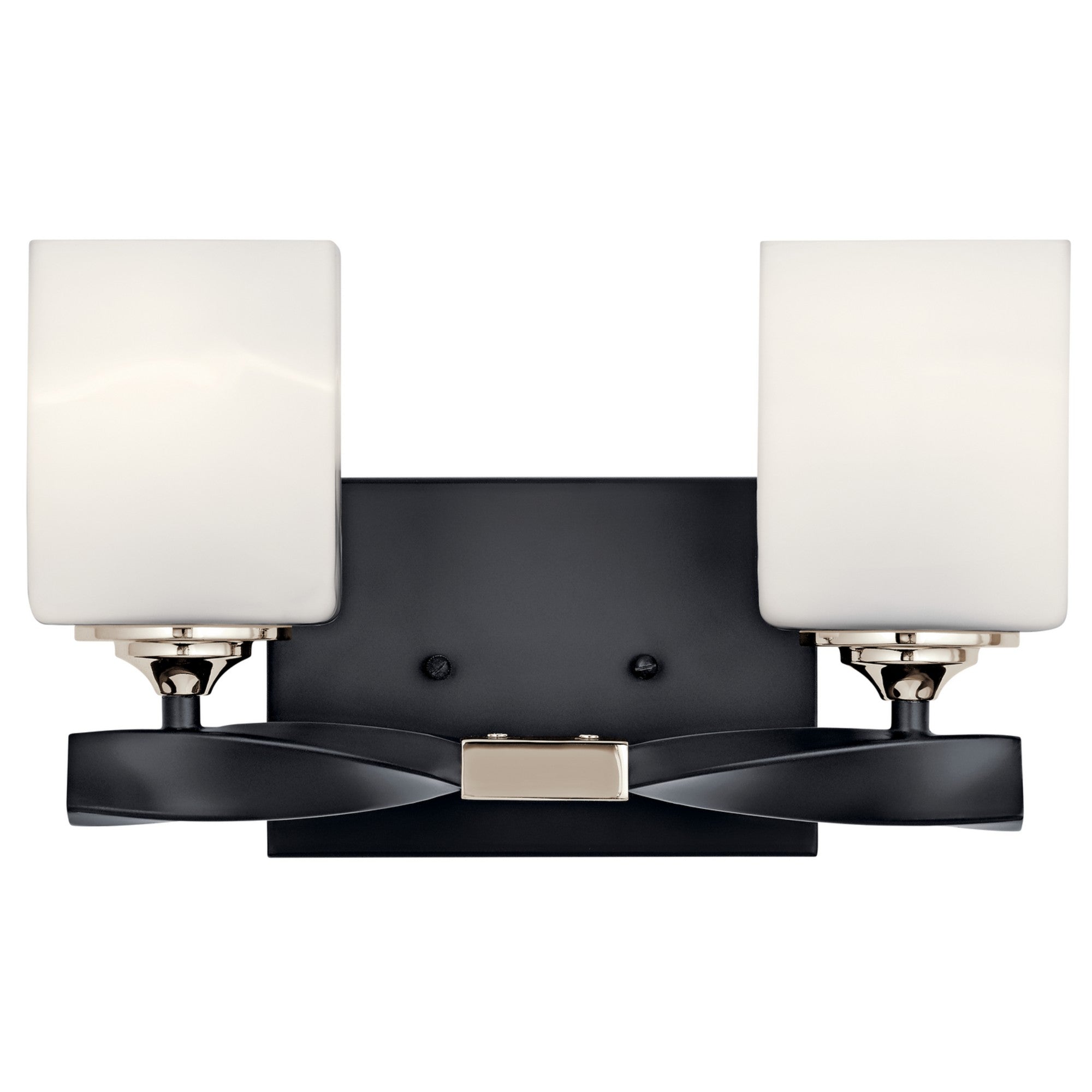 Marette 14" 2-Light Bath Vanity Light, Black Finish - Bees Lighting